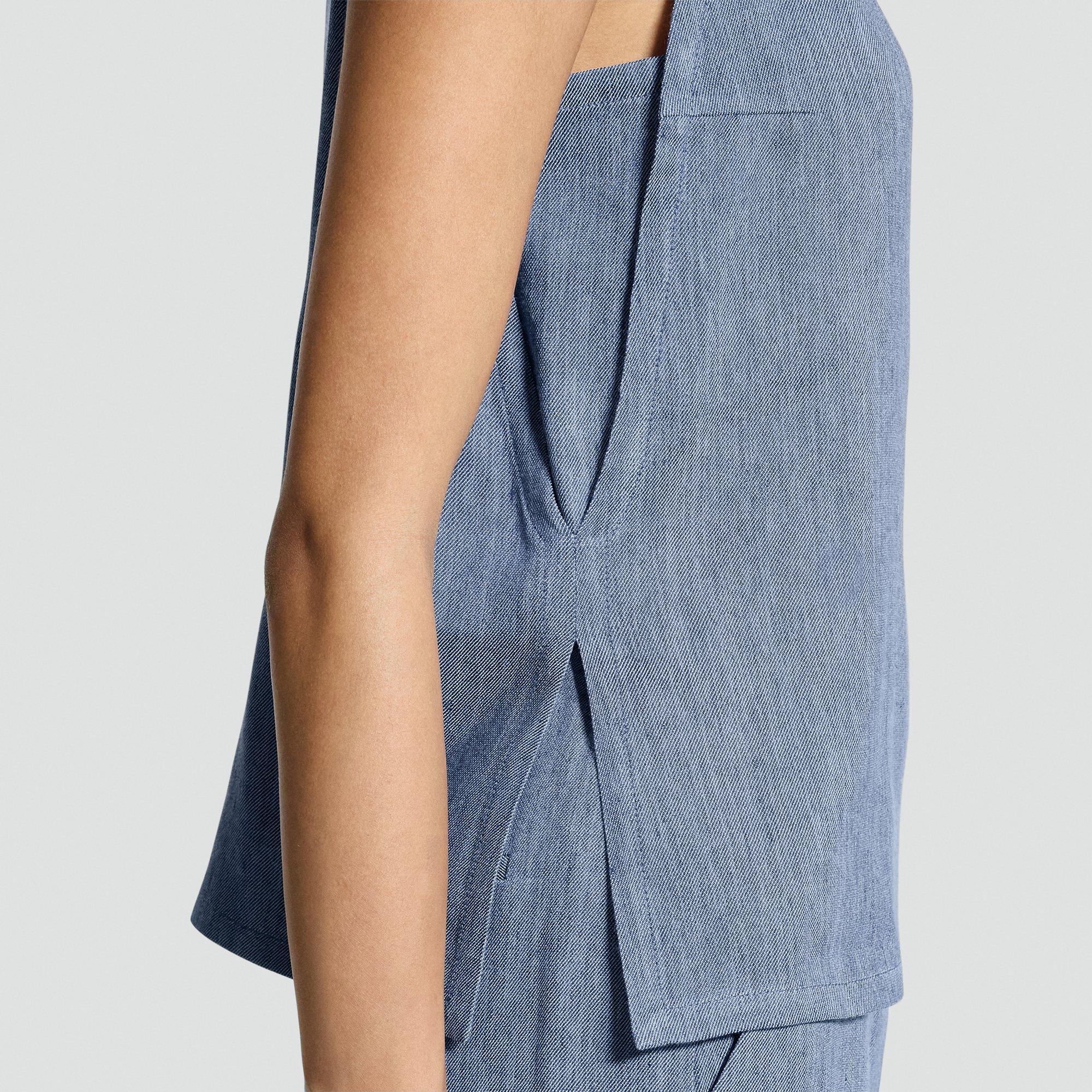 Apron Top in Fluid Linen