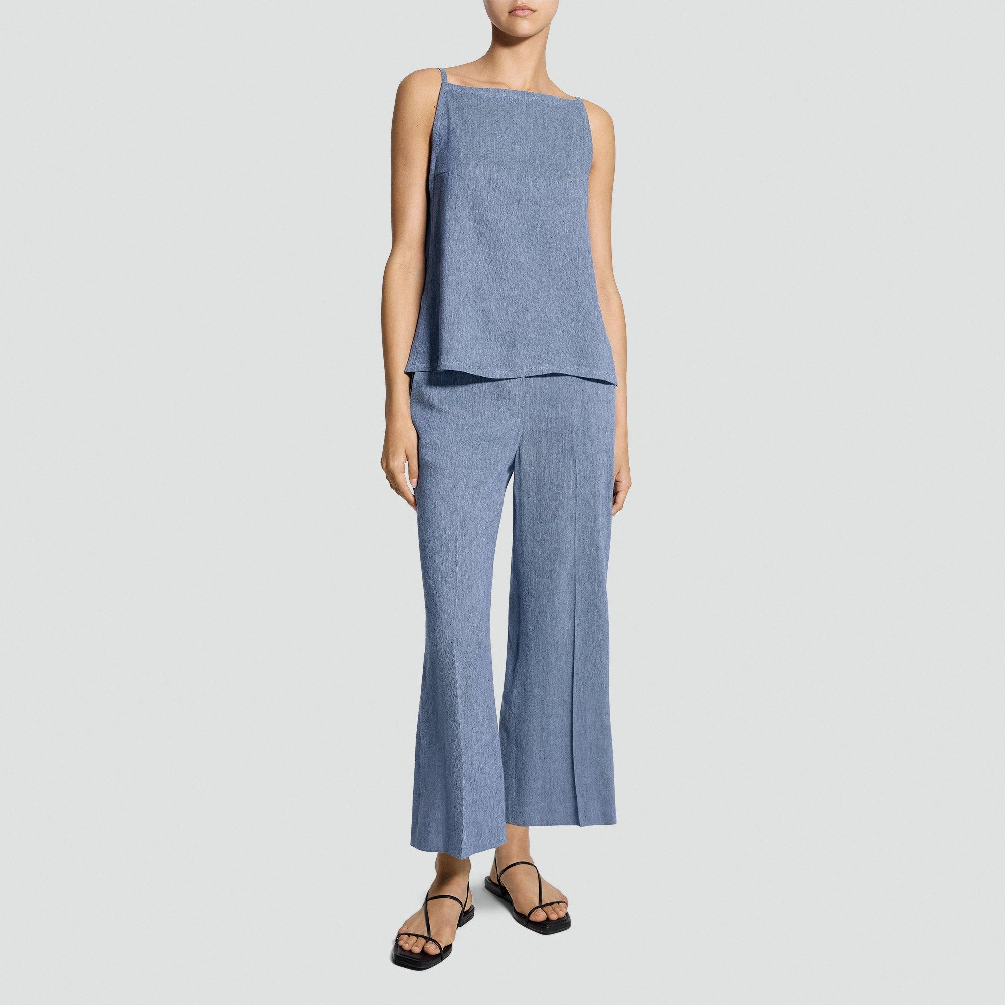 Apron Top in Fluid Linen