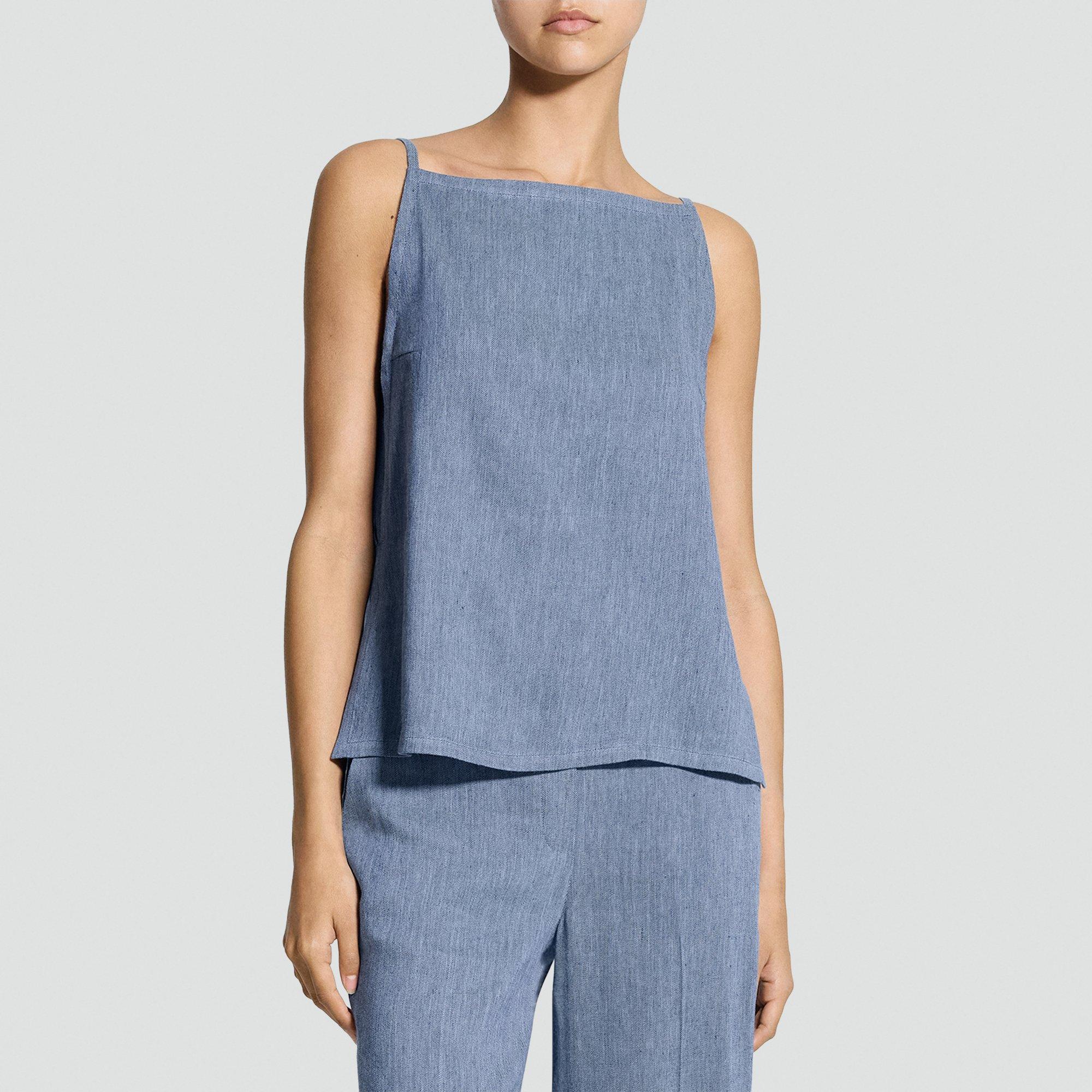 Apron Top in Fluid Linen