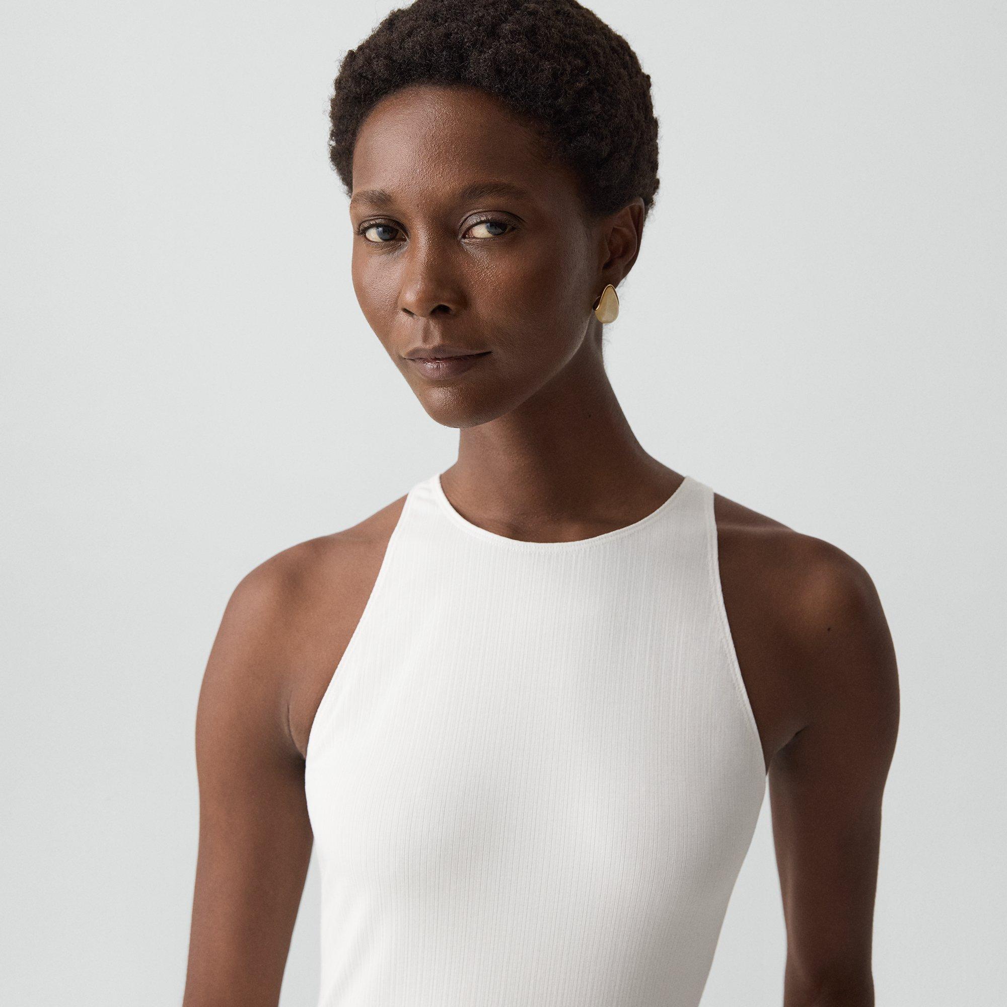 Racerback Tank Top in Stretch Rib