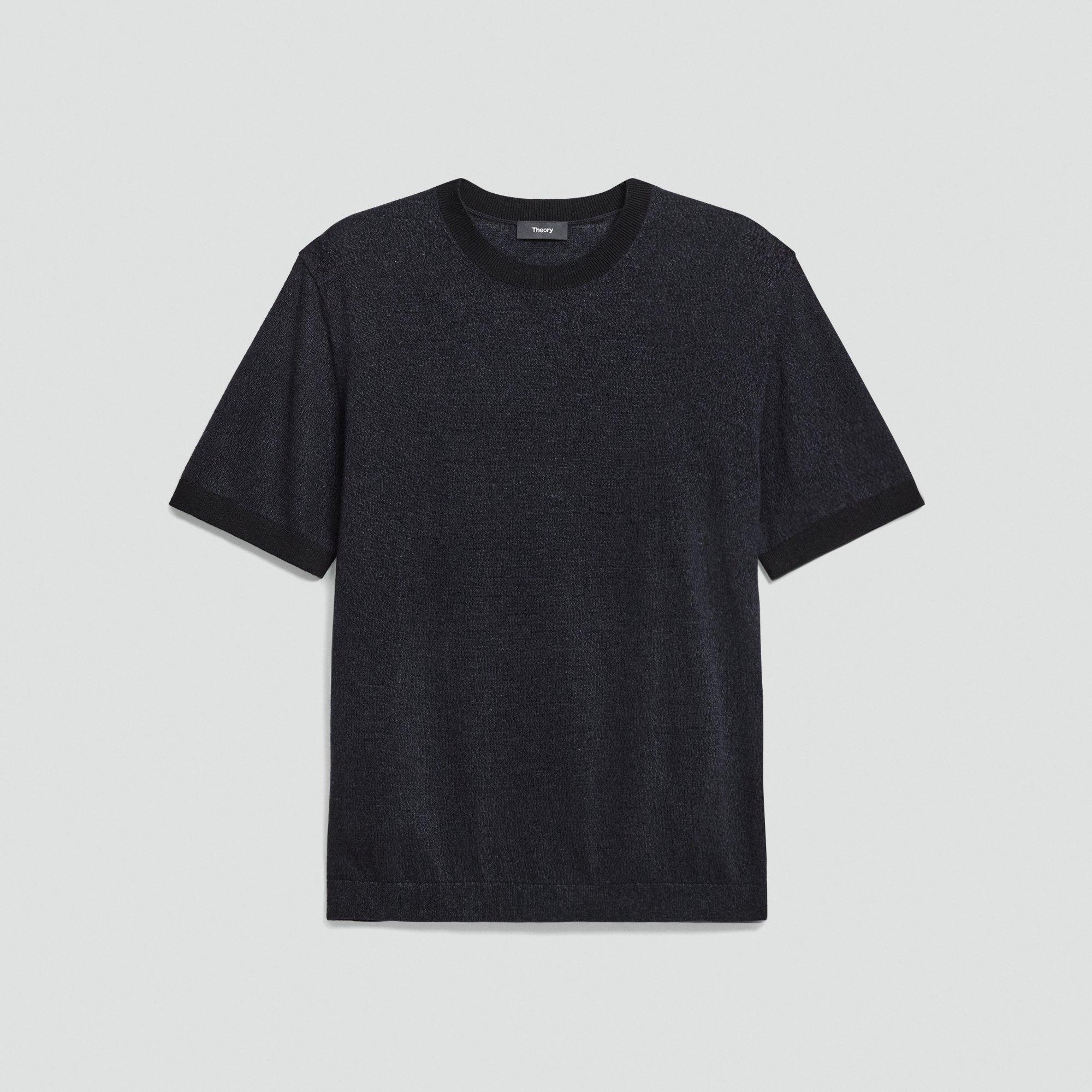 Crewneck Tee in Silk Linen