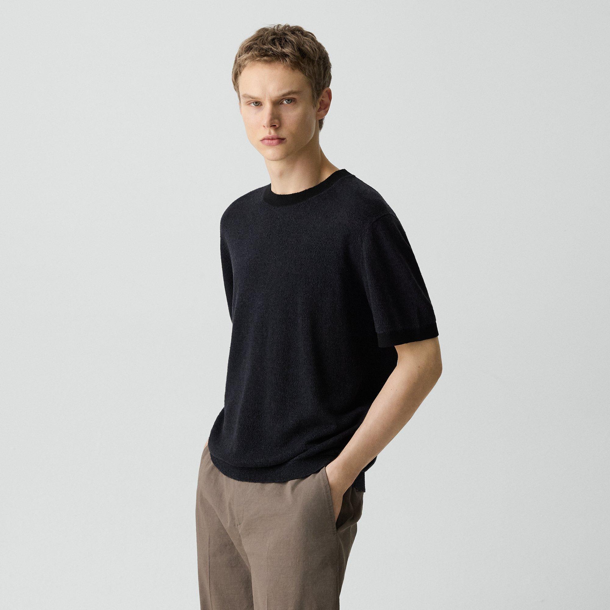 Crewneck Tee in Silk Linen