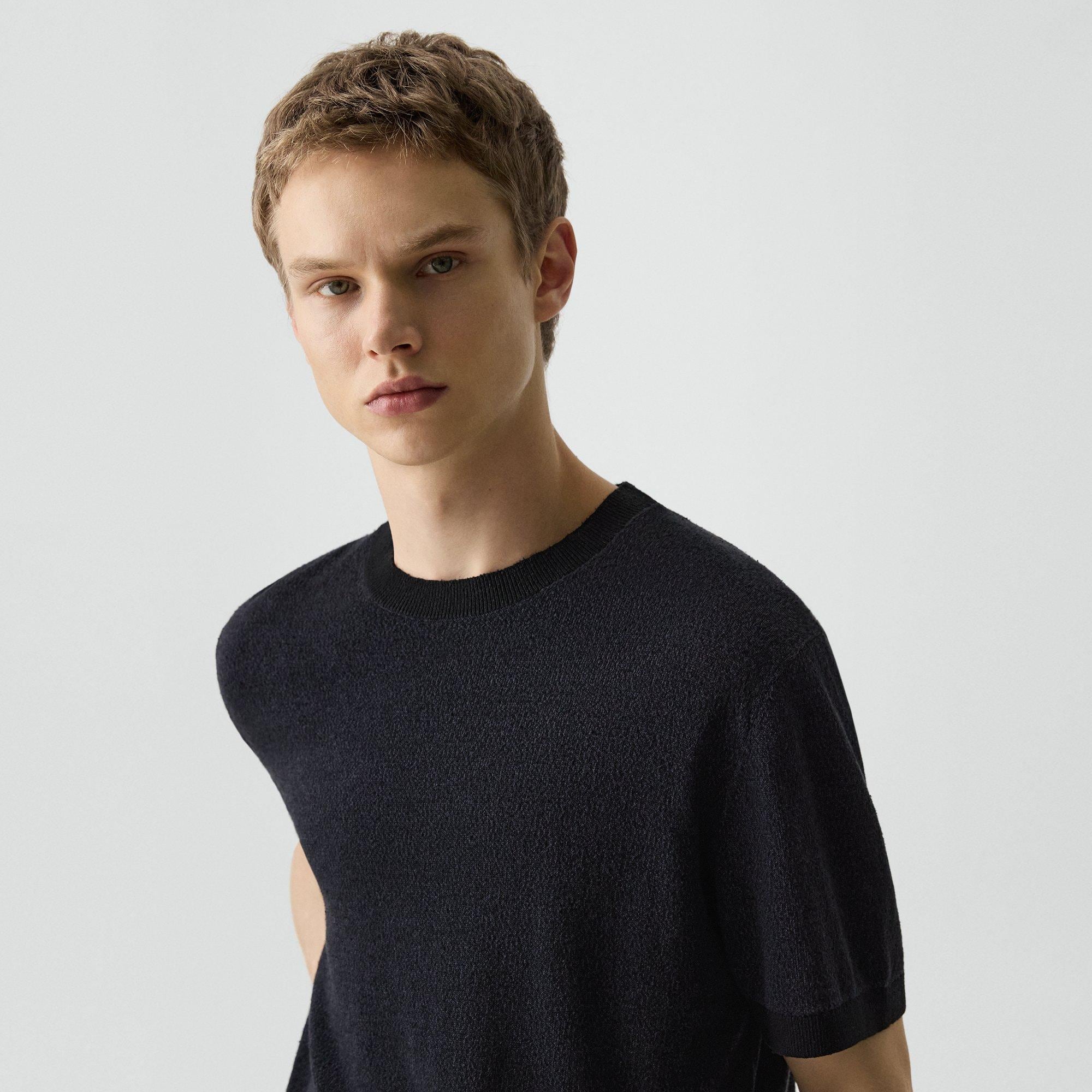 Crewneck Tee in Silk Linen