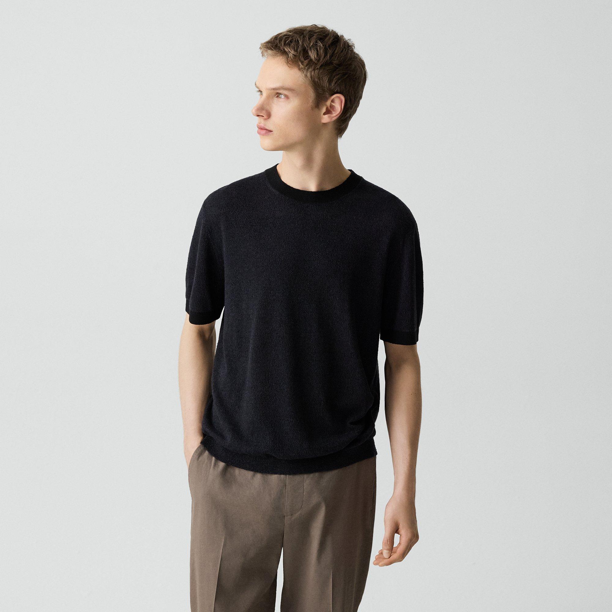 Crewneck Tee in Silk Linen