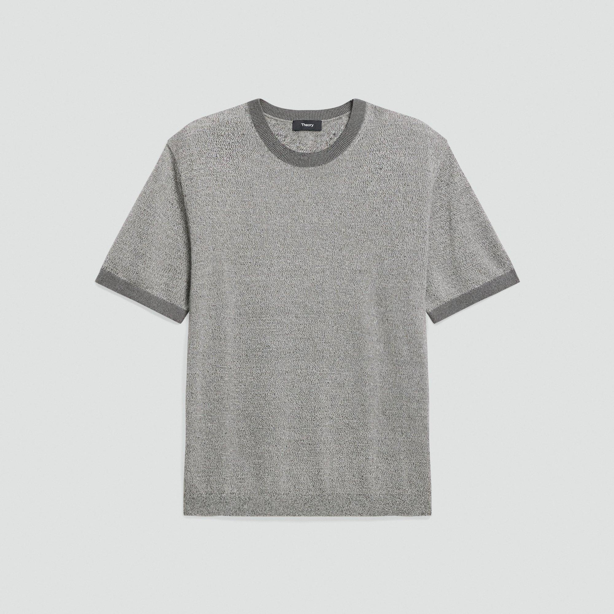 Crewneck Tee in Silk Linen