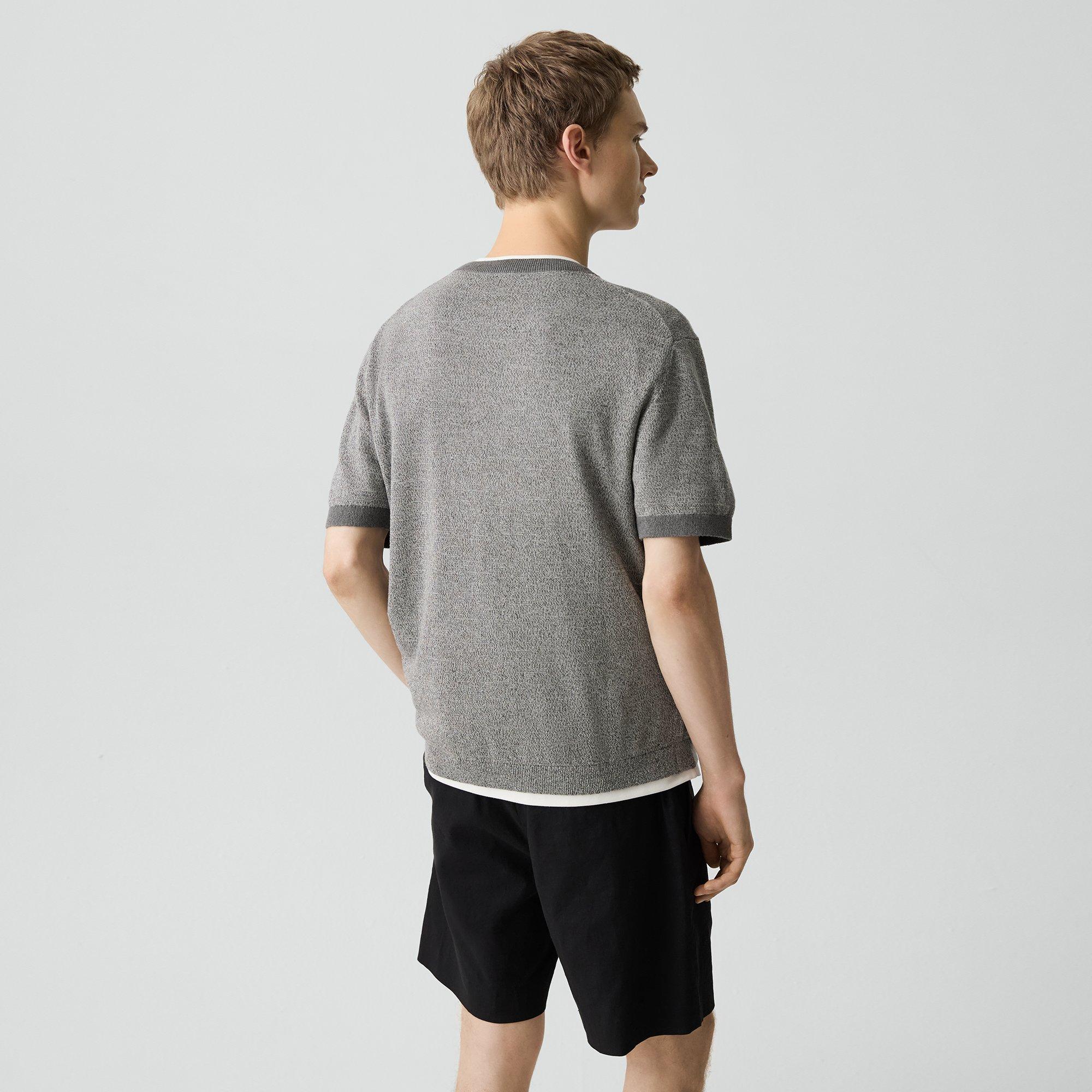 Crewneck Tee in Silk Linen