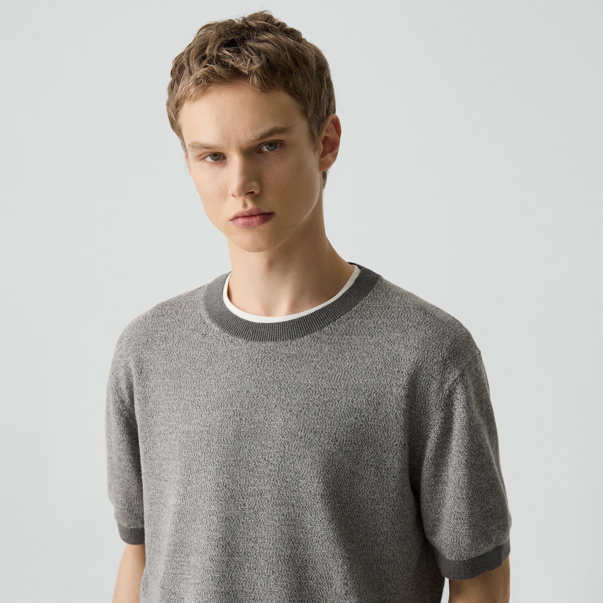 Crewneck Tee in Silk Linen