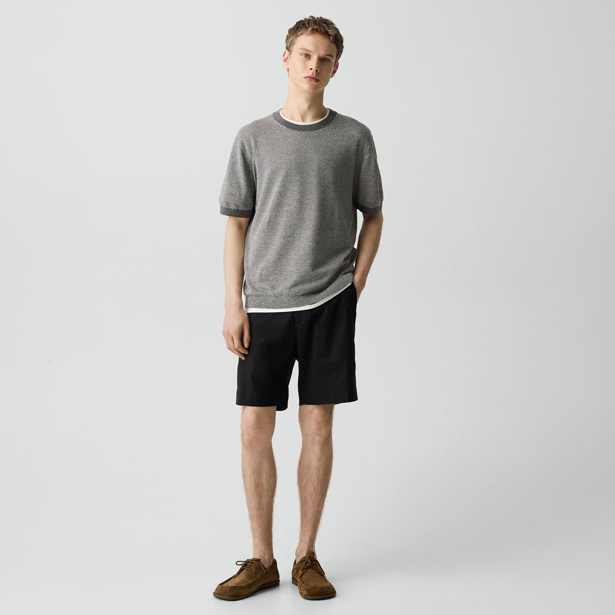 Crewneck Tee in Silk Linen