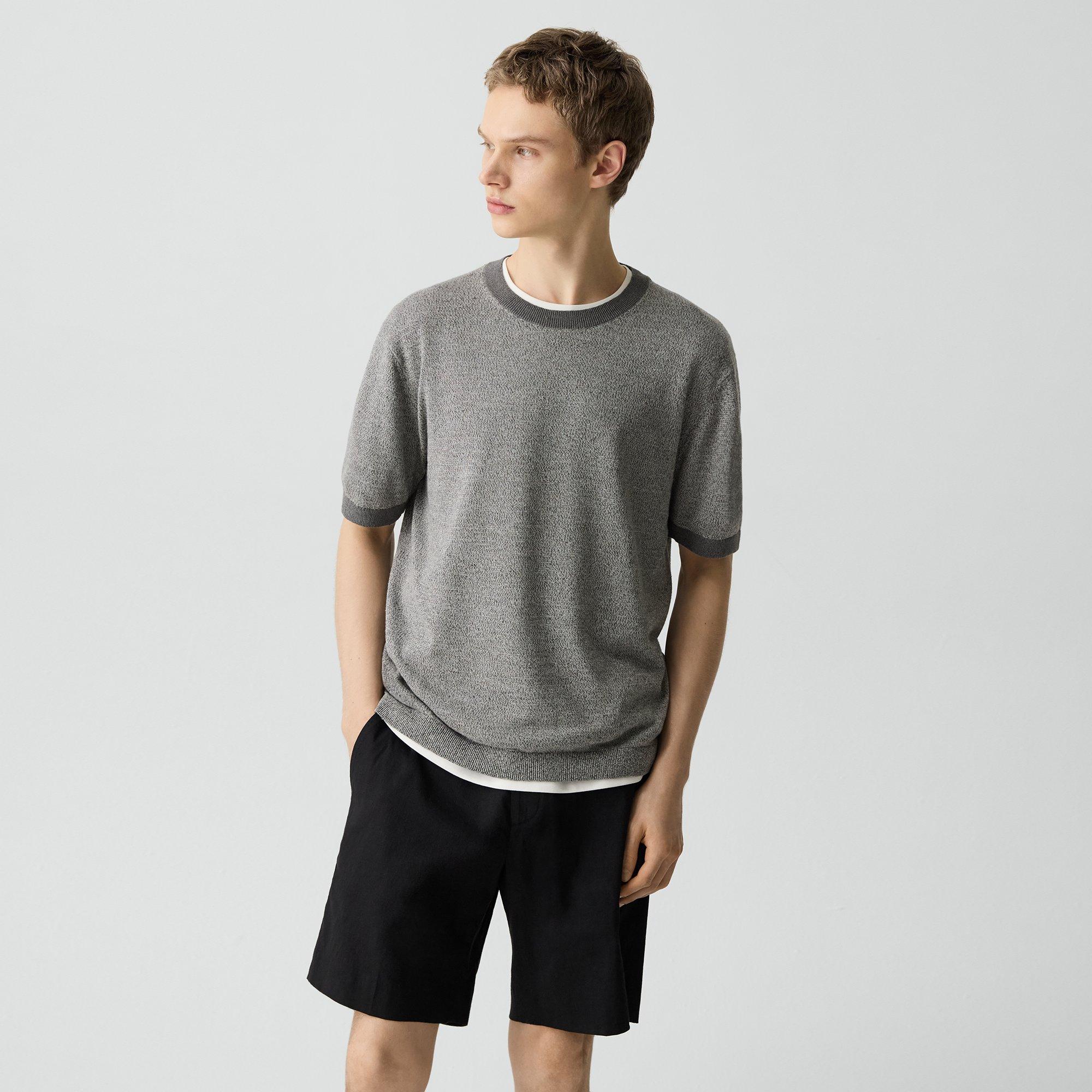 Crewneck Tee in Silk Linen