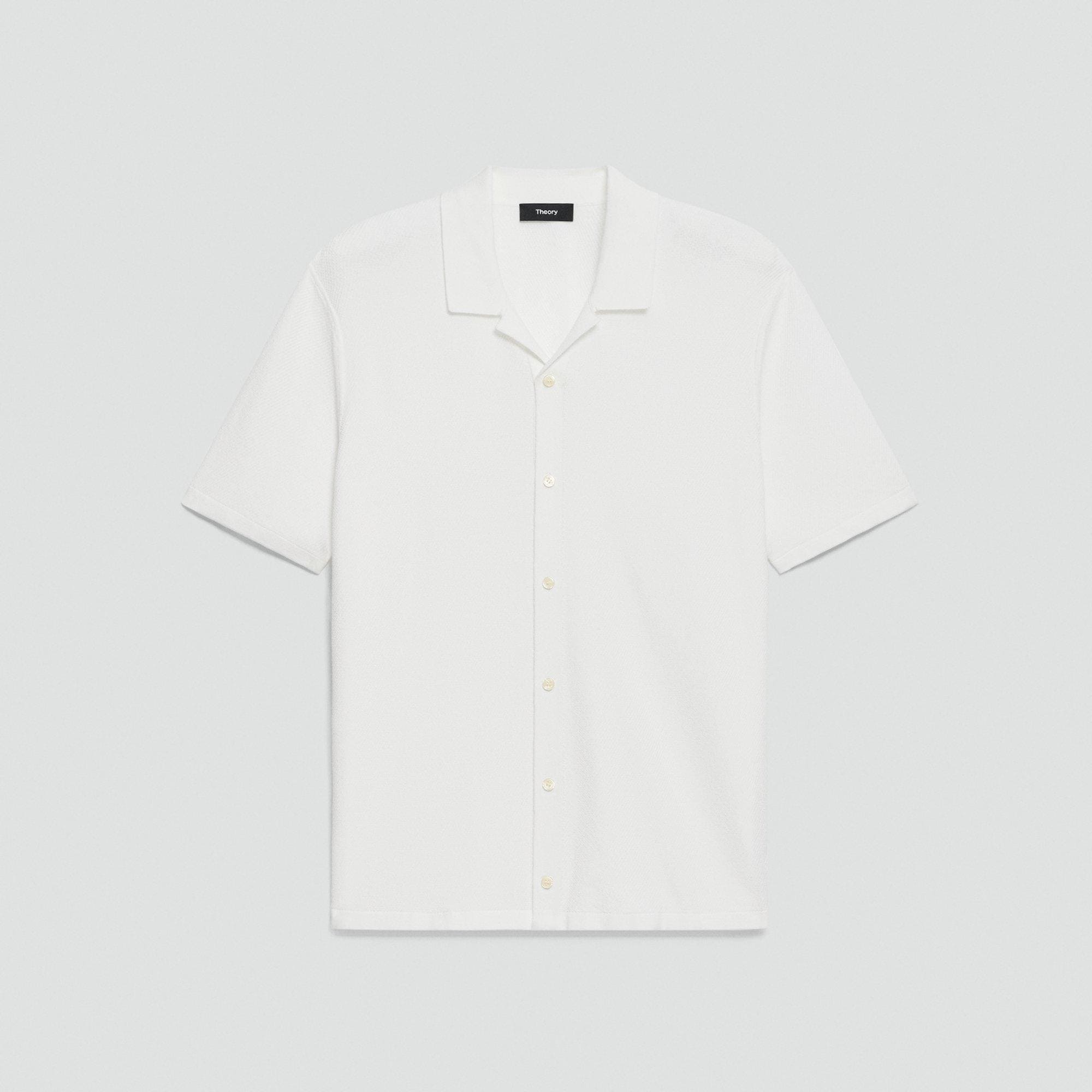 Short-Sleeve Button-Up Shirt in Light Bilen