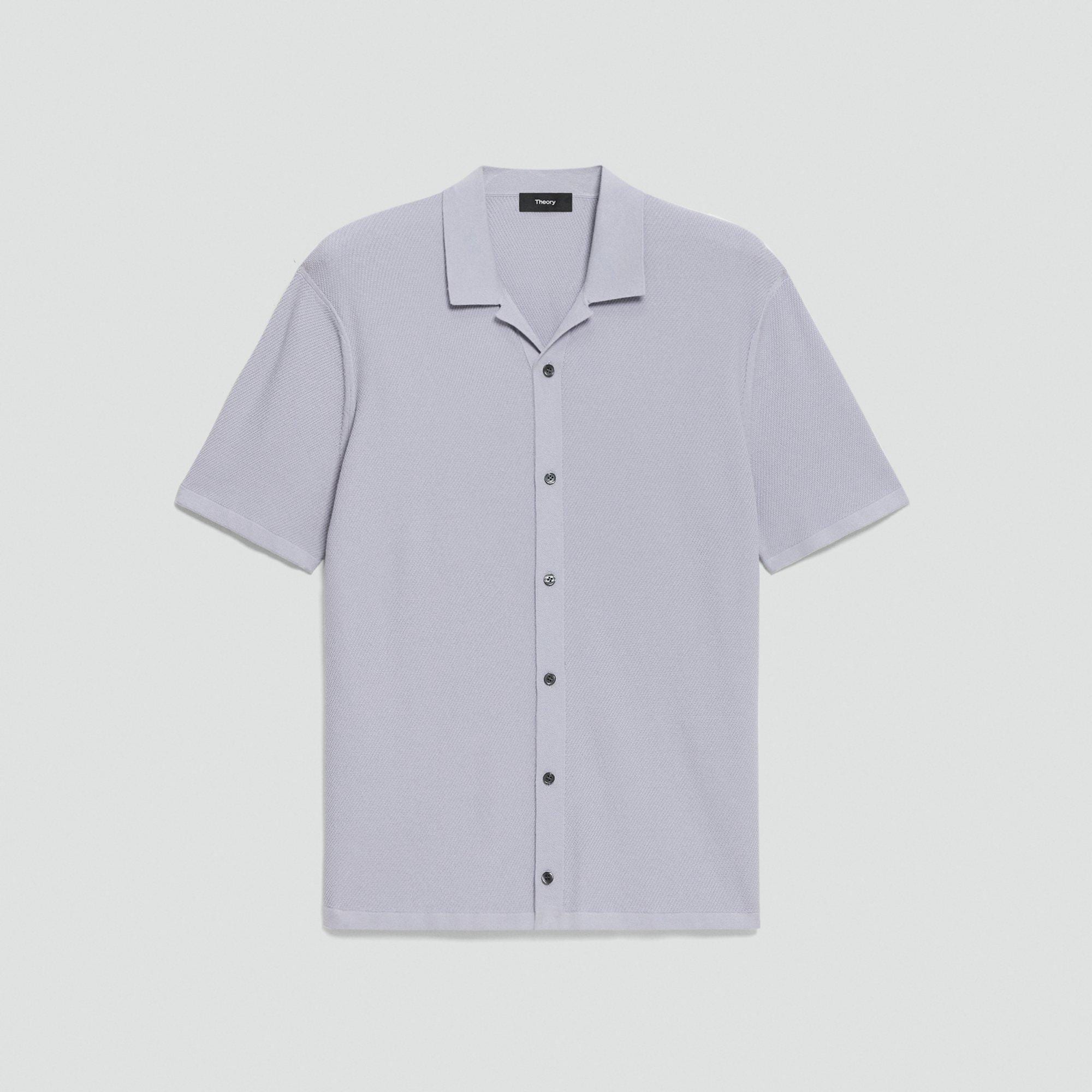 Short-Sleeve Button-Up Shirt in Light Bilen
