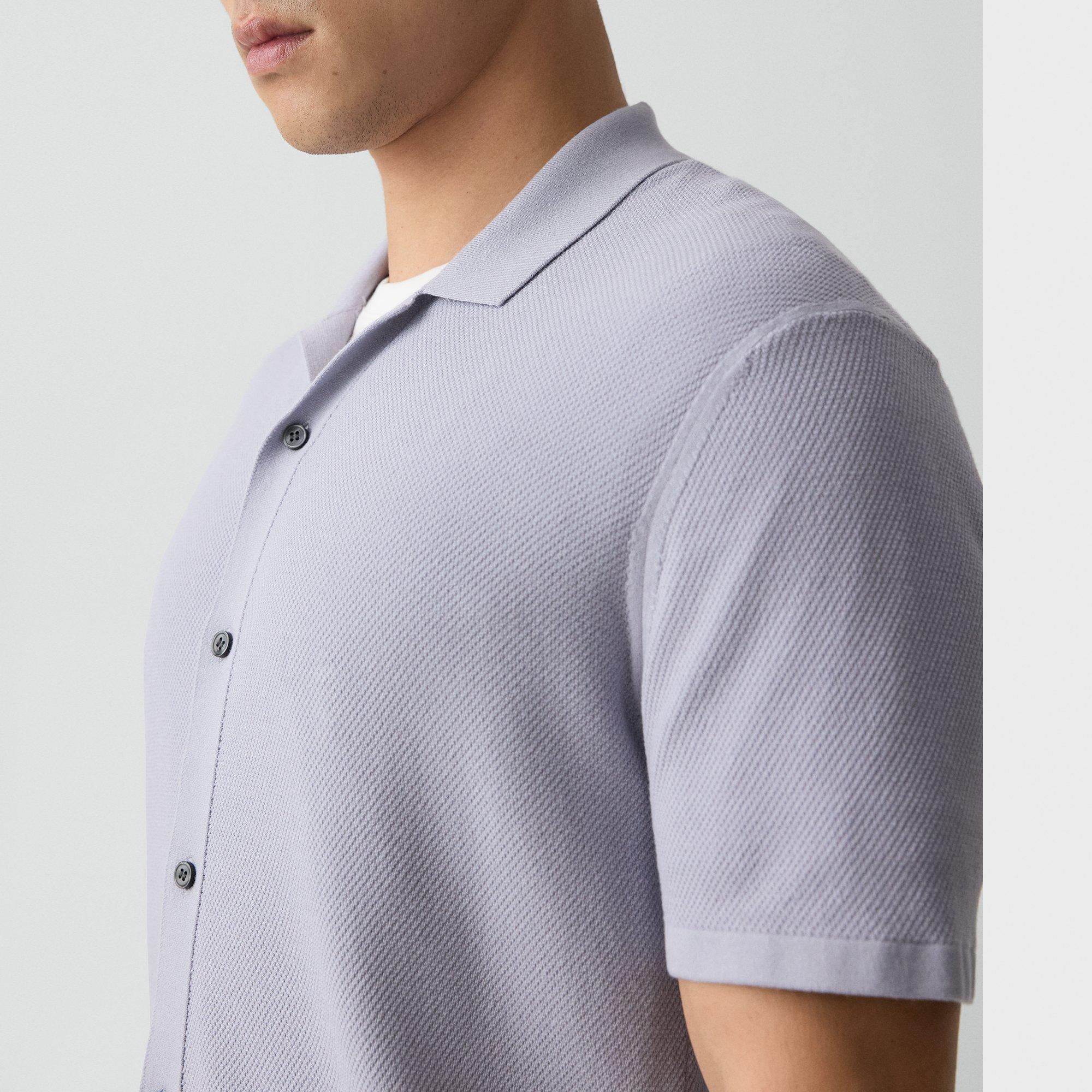 Short-Sleeve Button-Up Shirt in Light Bilen
