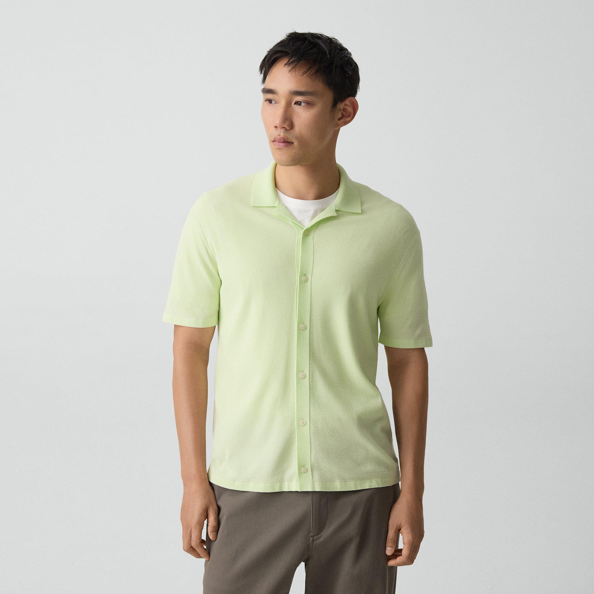 Short-Sleeve Button-Up Shirt in Light Bilen