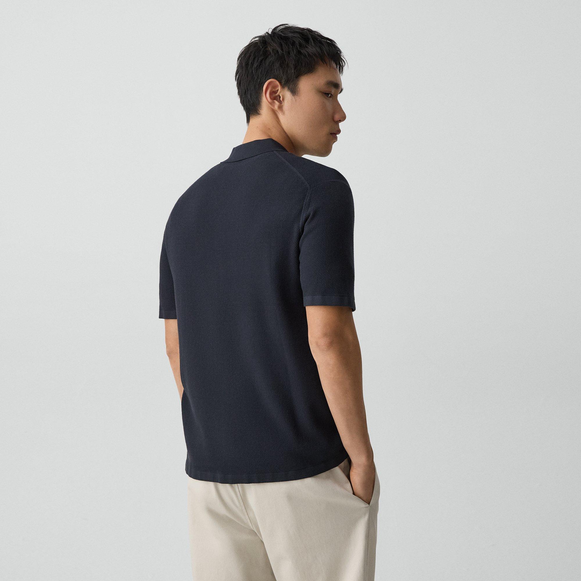 Short-Sleeve Button-Up Shirt in Light Bilen