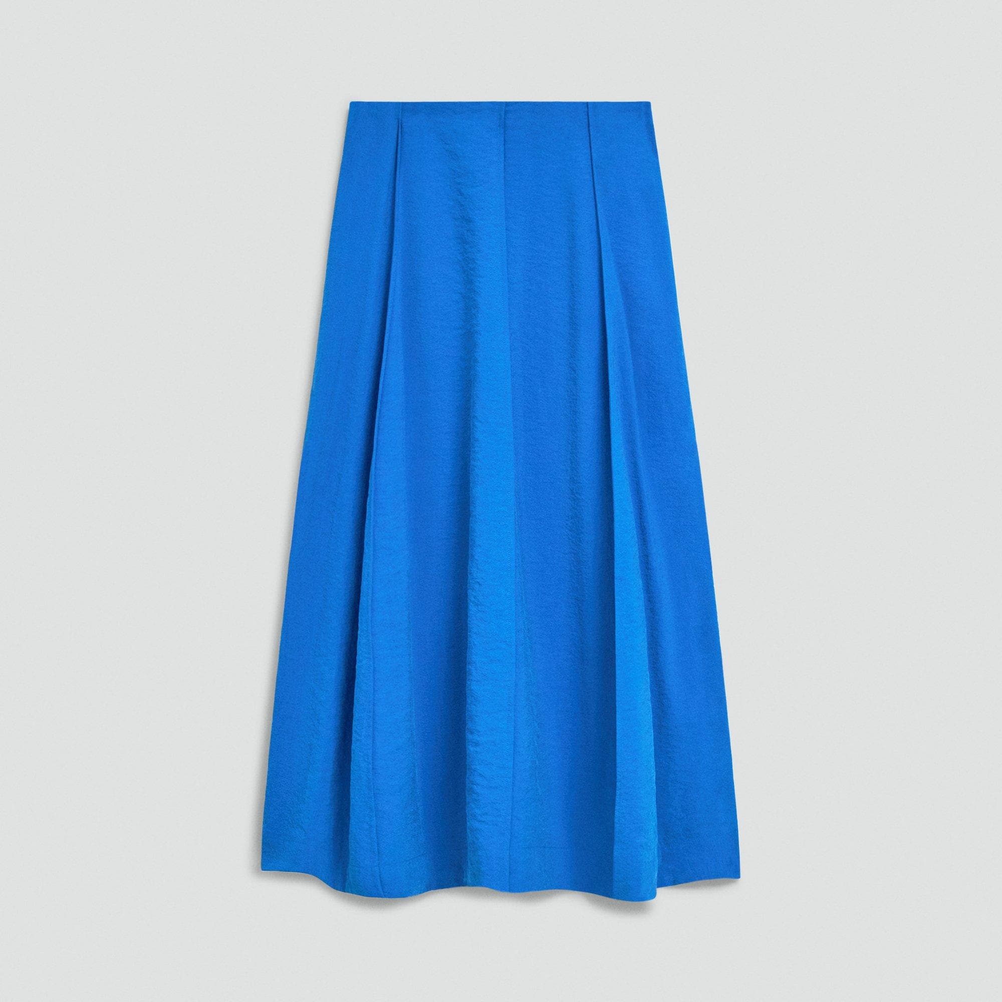 Curved Flare Skirt in Relaxed Silk