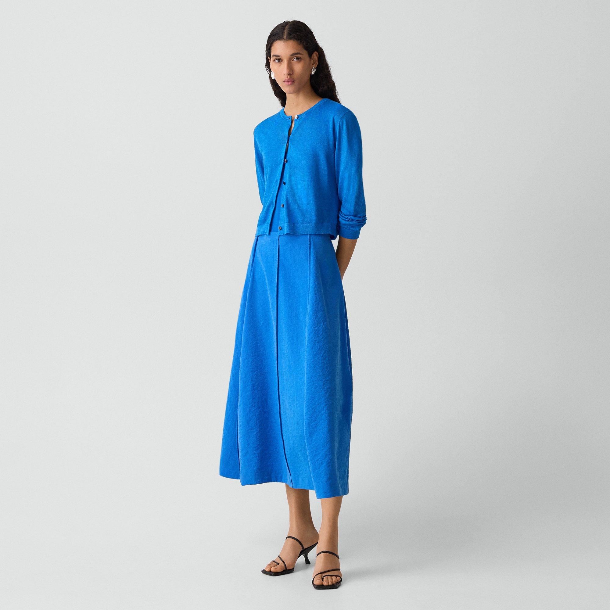 Curved Flare Skirt in Relaxed Silk