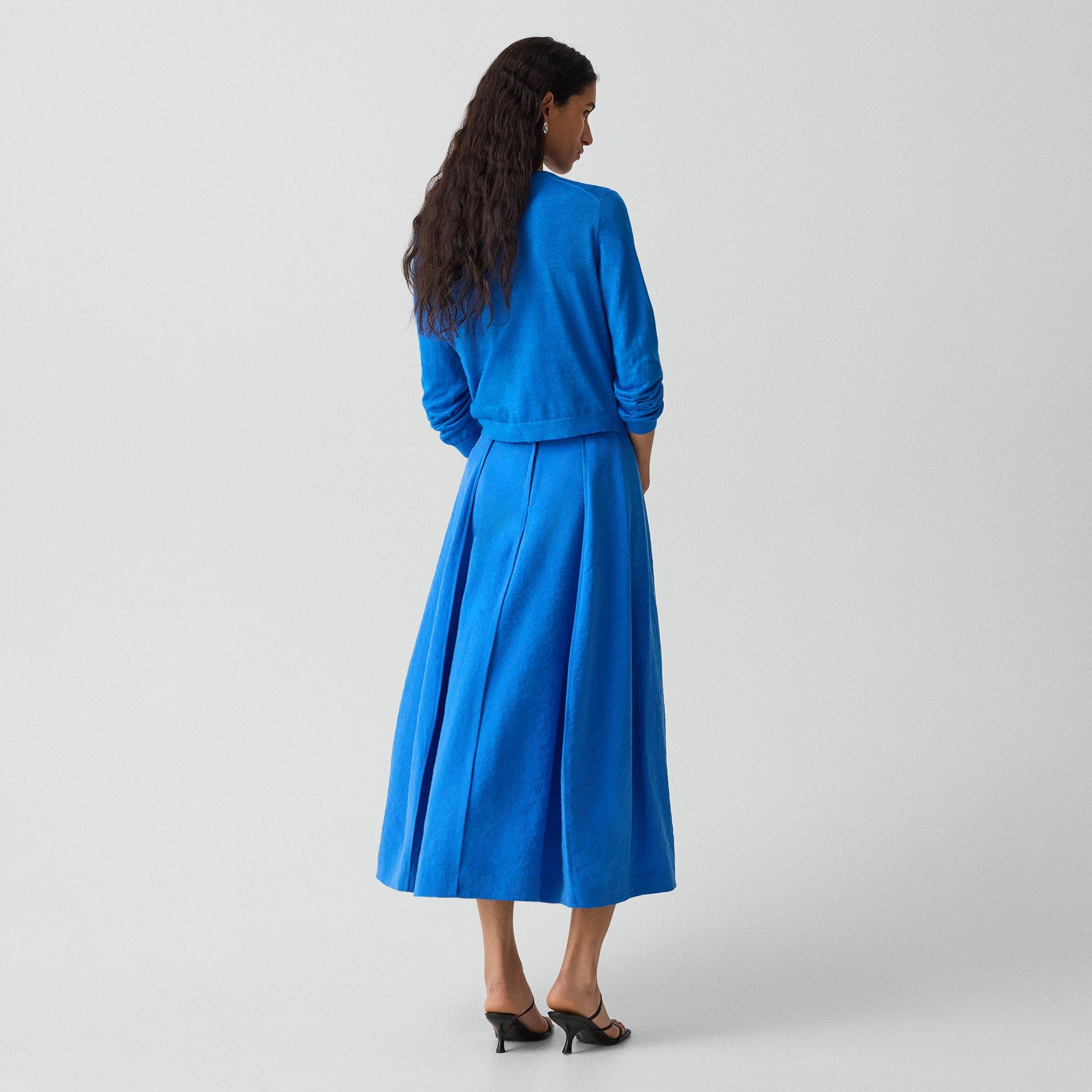 Curved Flare Skirt in Relaxed Silk