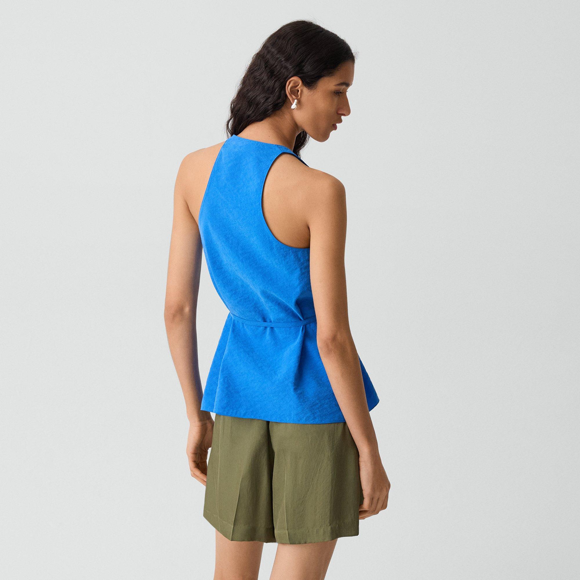 Belted Halter Top in Relaxed Silk