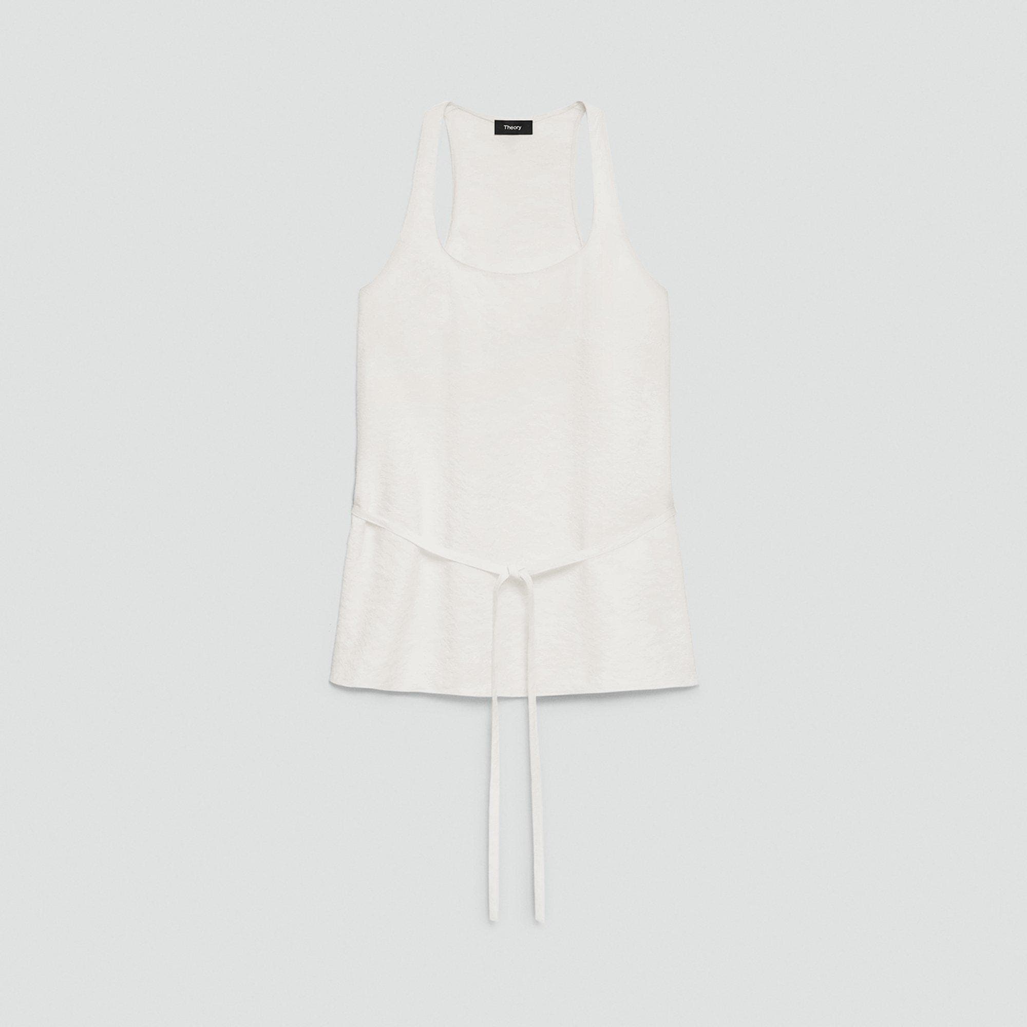 Haltertop mit G&uuml;rtel aus weicher Seide