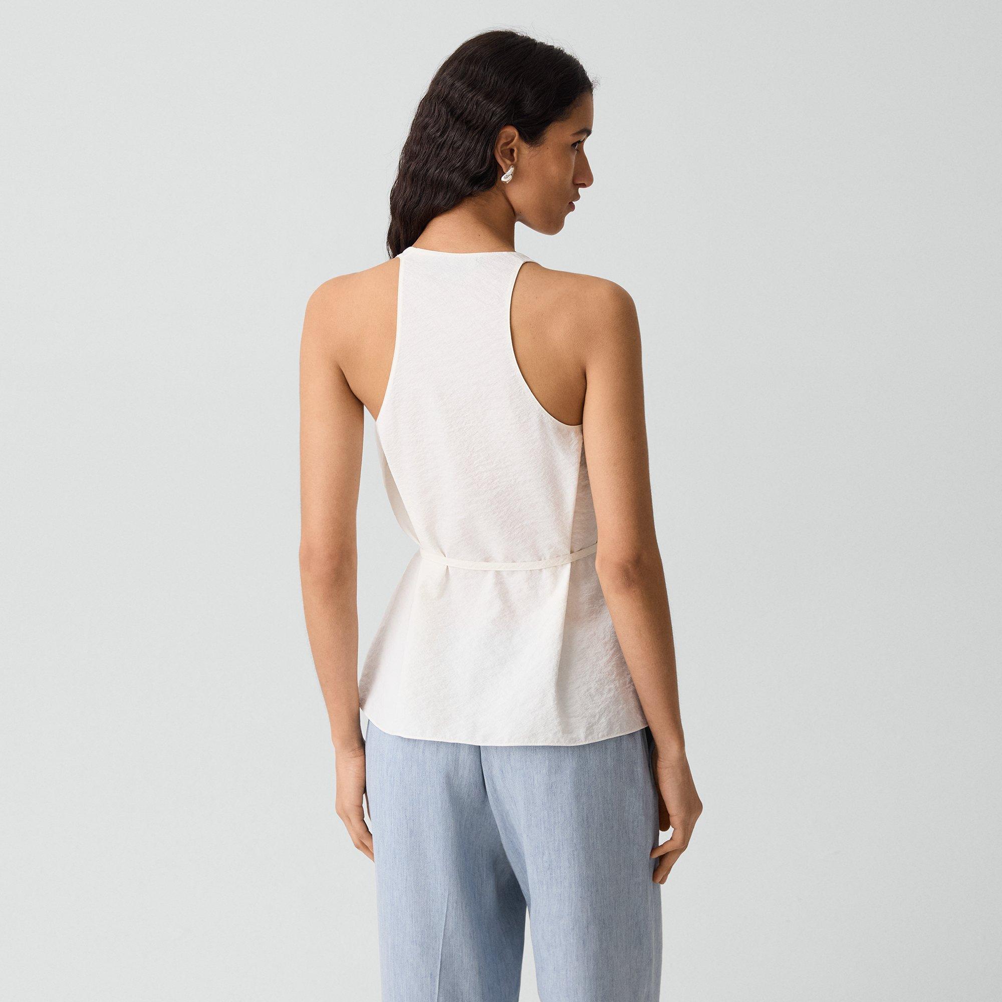 Haltertop mit G&uuml;rtel aus weicher Seide