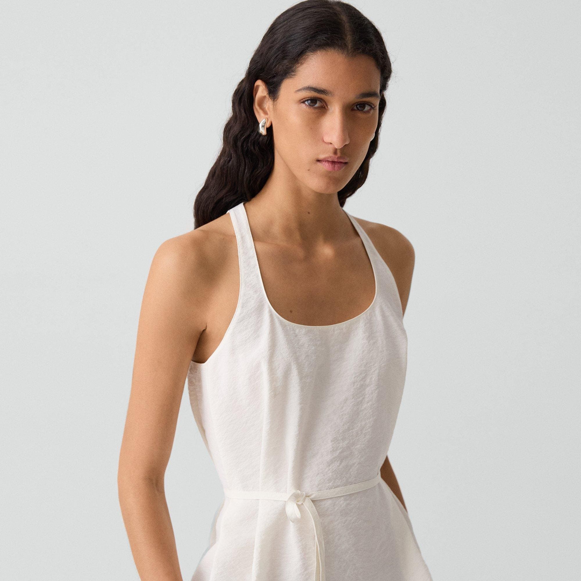 Haltertop mit G&uuml;rtel aus weicher Seide