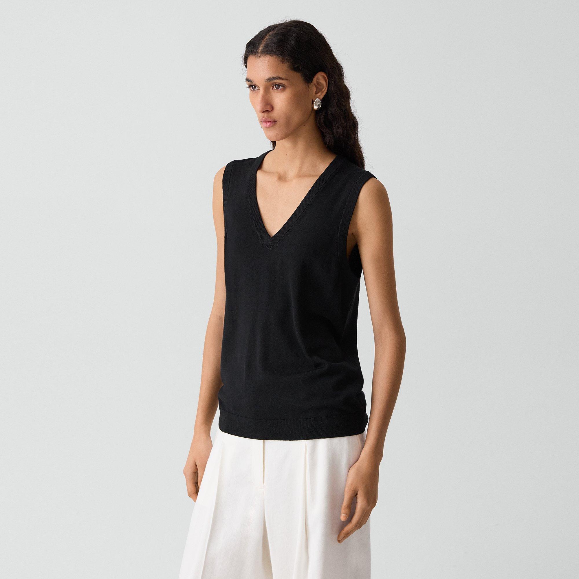 V-Neck Tank Top in Regal Wool