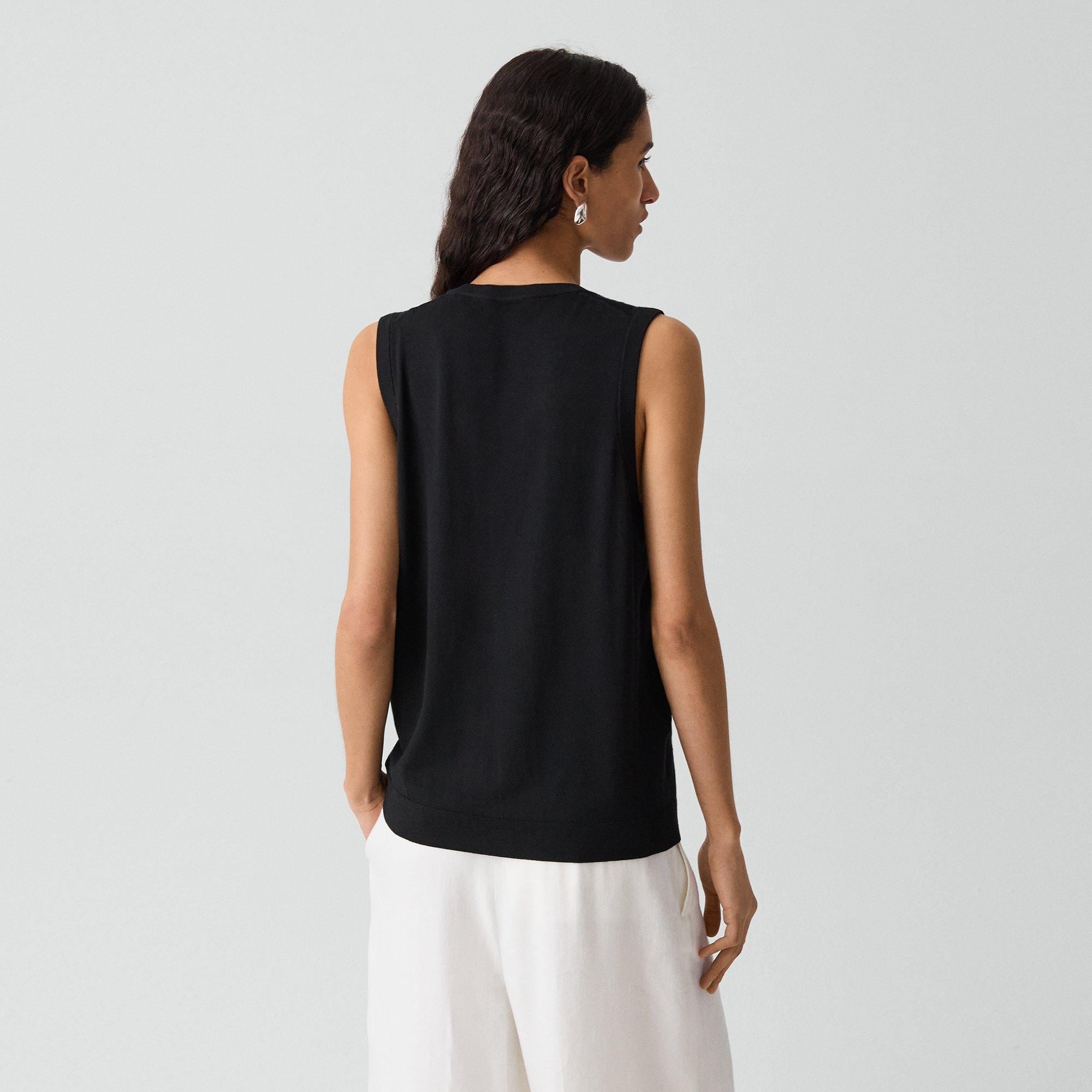V-Neck Tank Top in Regal Wool