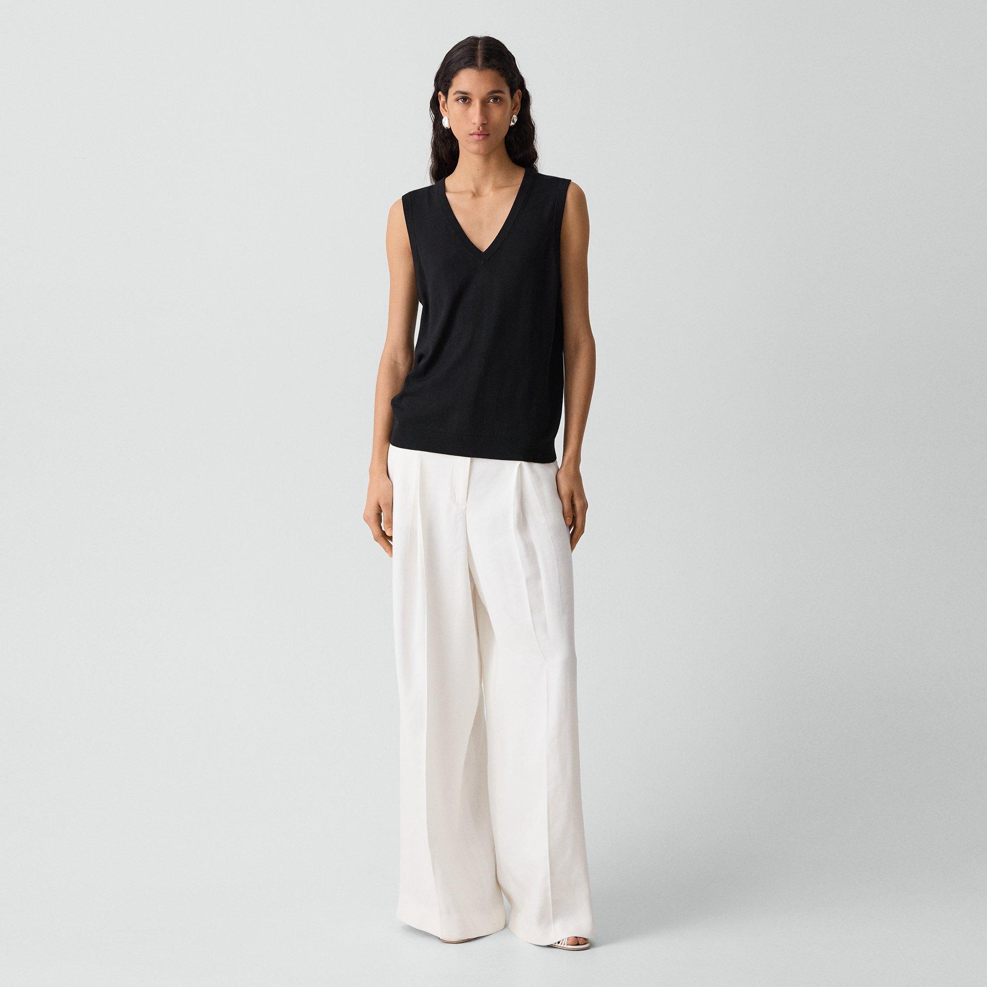 V-Neck Tank Top in Regal Wool