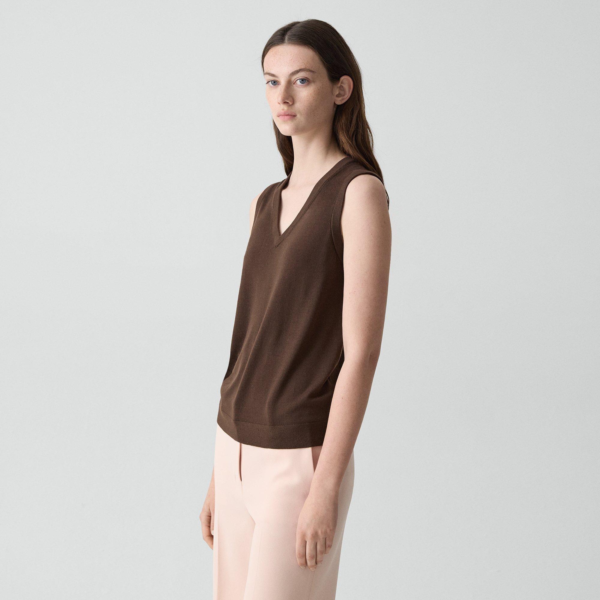 V-Neck Tank Top in Regal Wool