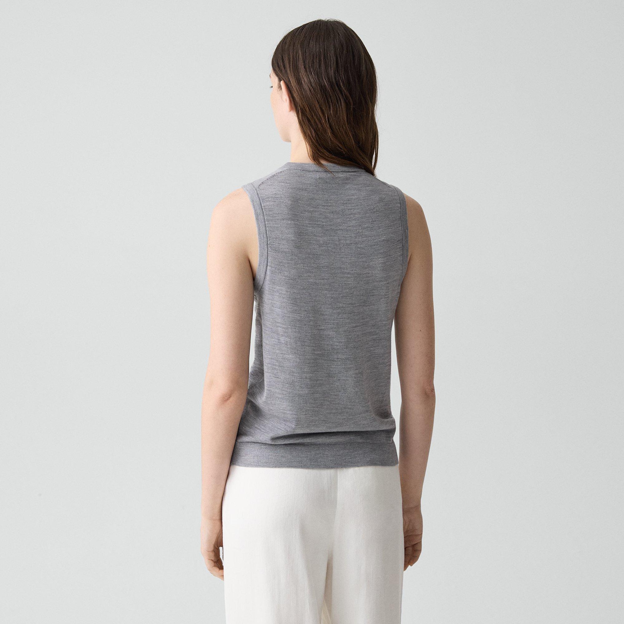 V-Neck Tank Top in Regal Wool