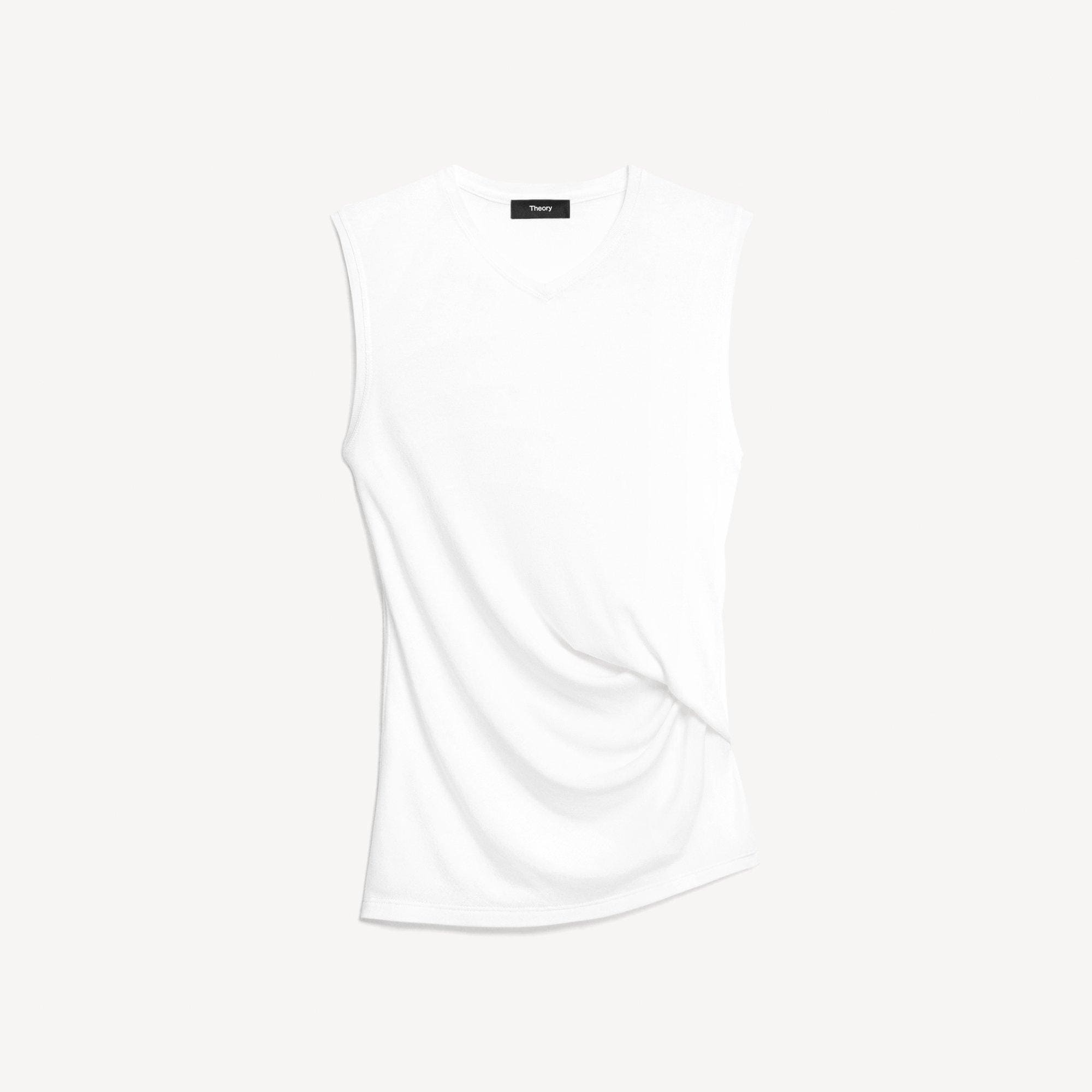 V-Neck Tank Top in Soft Rib