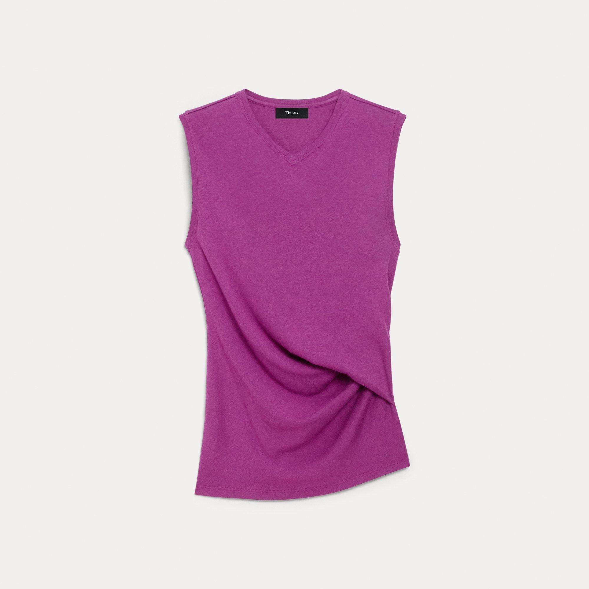 V-Neck Tank Top in Soft Rib