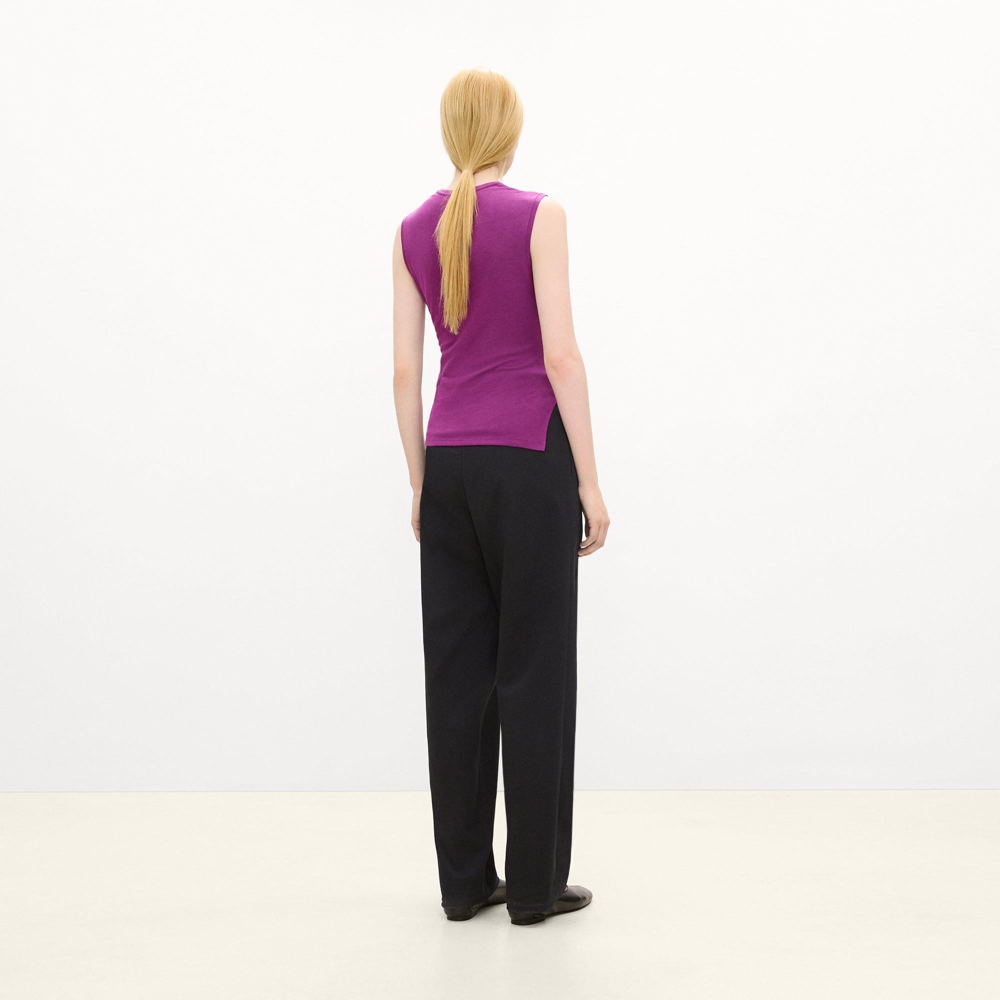 V-Neck Tank Top in Soft Rib