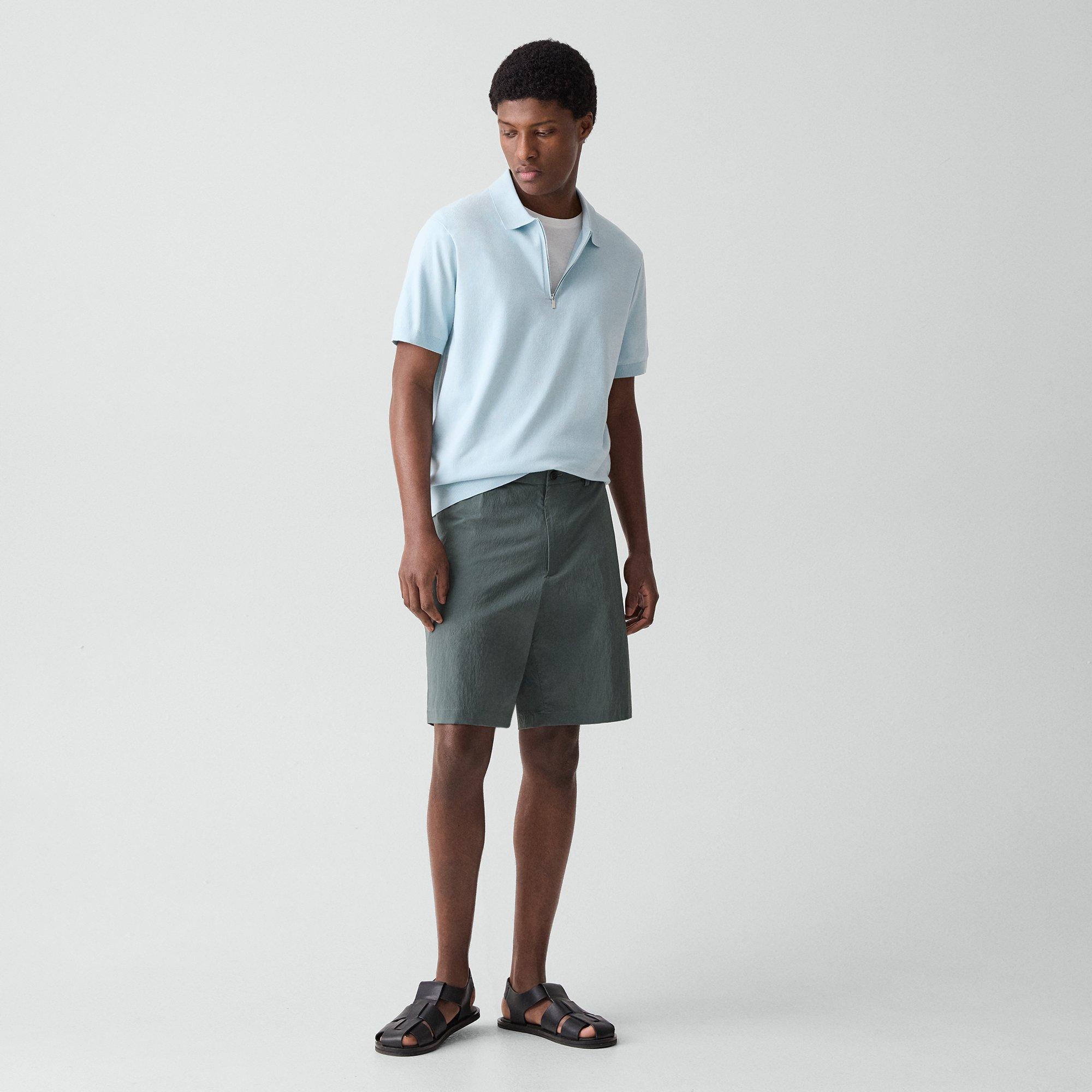 Drawstring Short in Textured Nylon