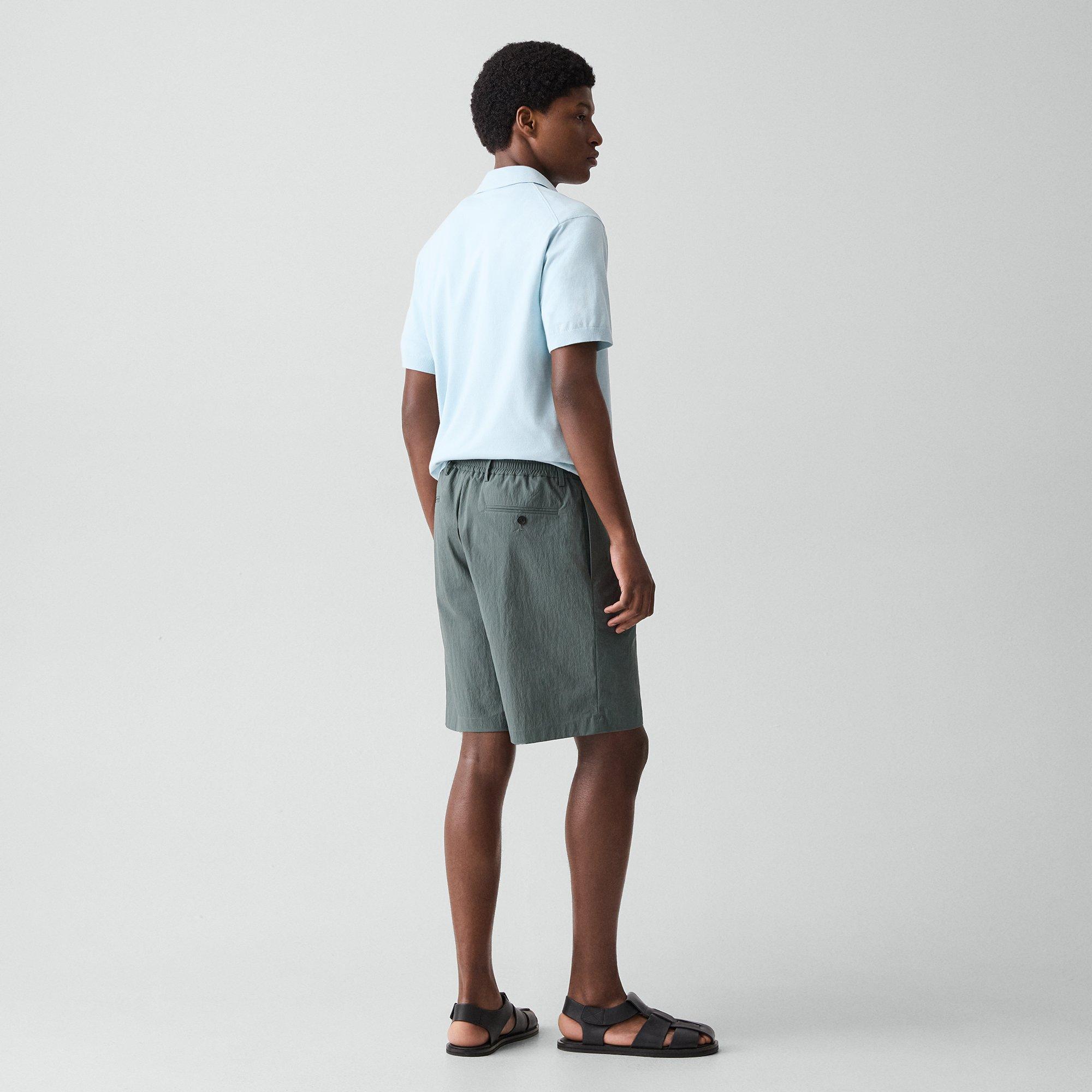 Drawstring Short in Textured Nylon