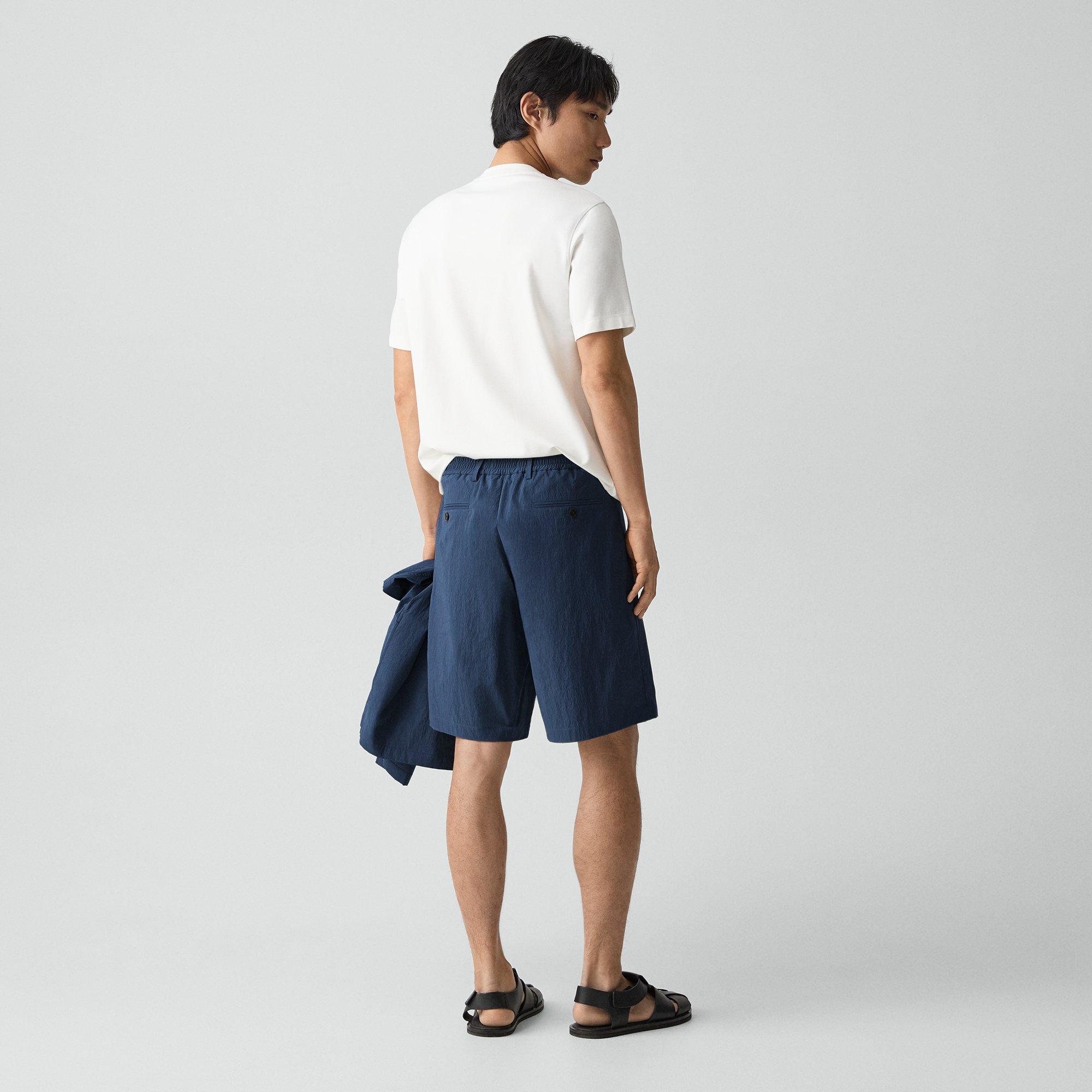 Drawstring Short in Textured Nylon
