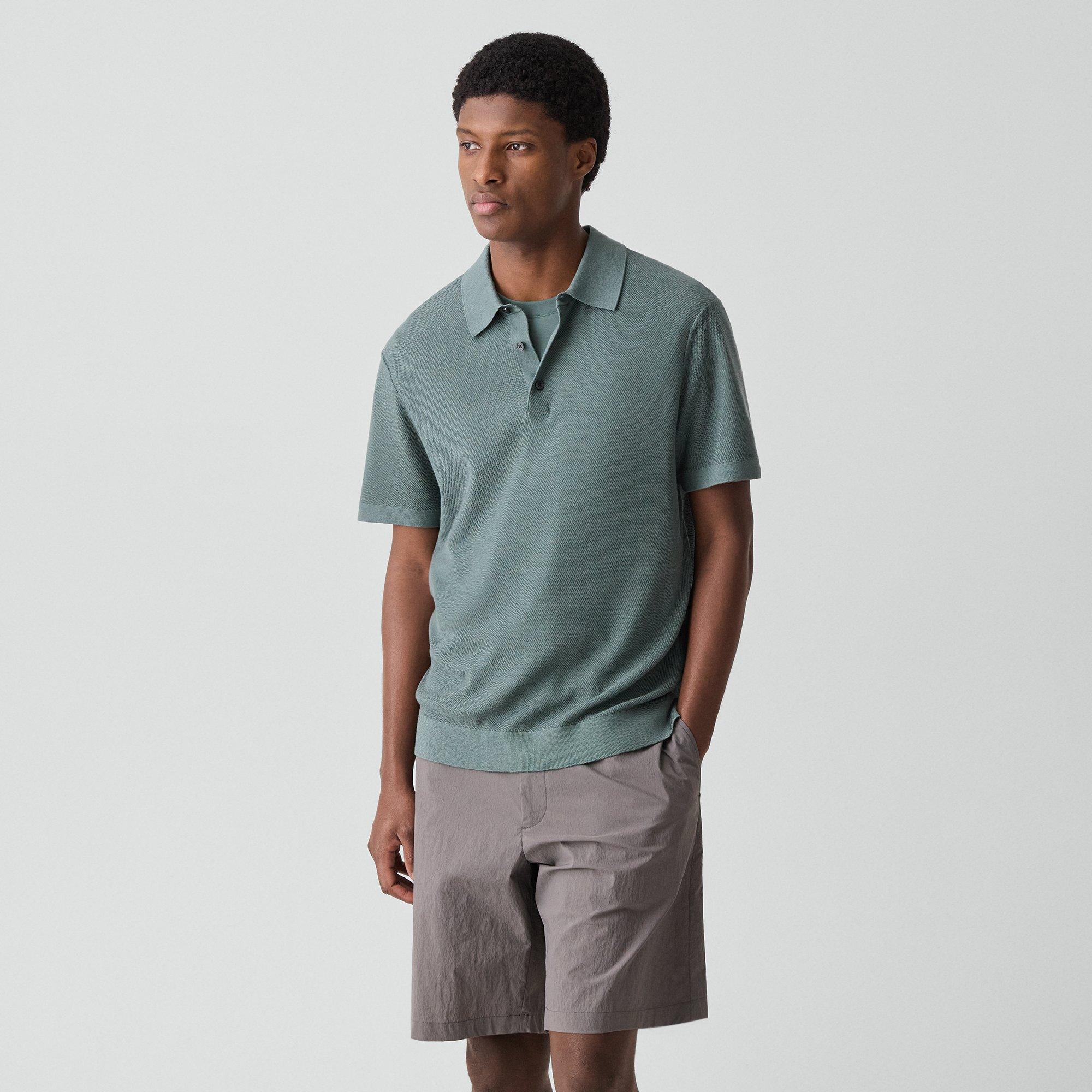 Polo Shirt in Silk-Cotton