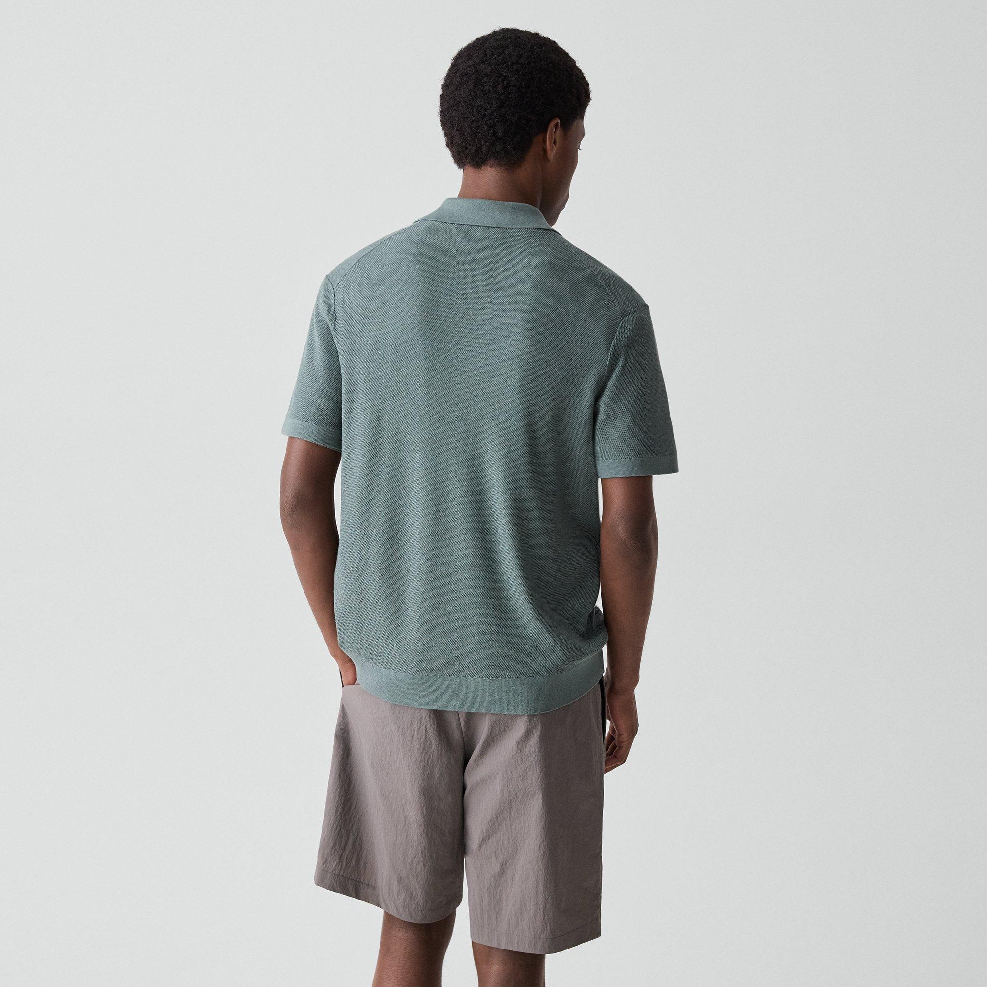 Polo Shirt in Silk-Cotton