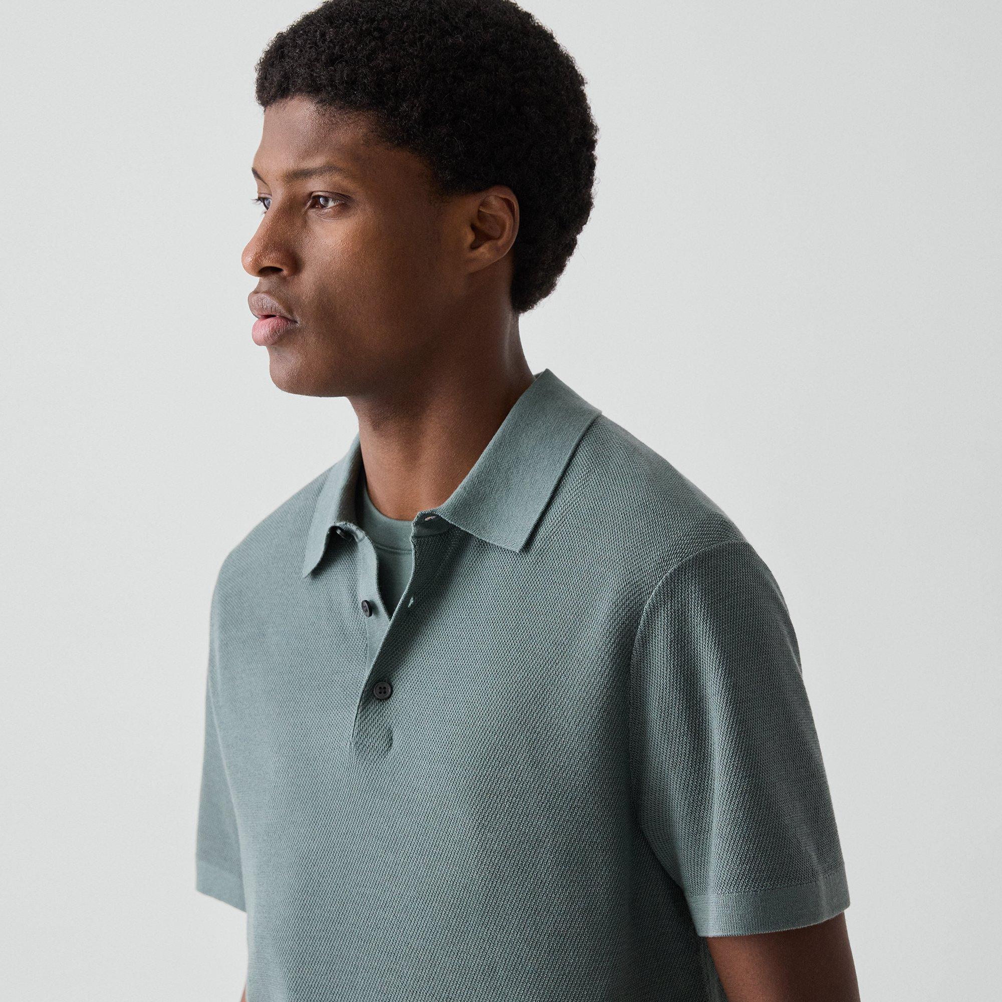 Polo Shirt in Silk-Cotton