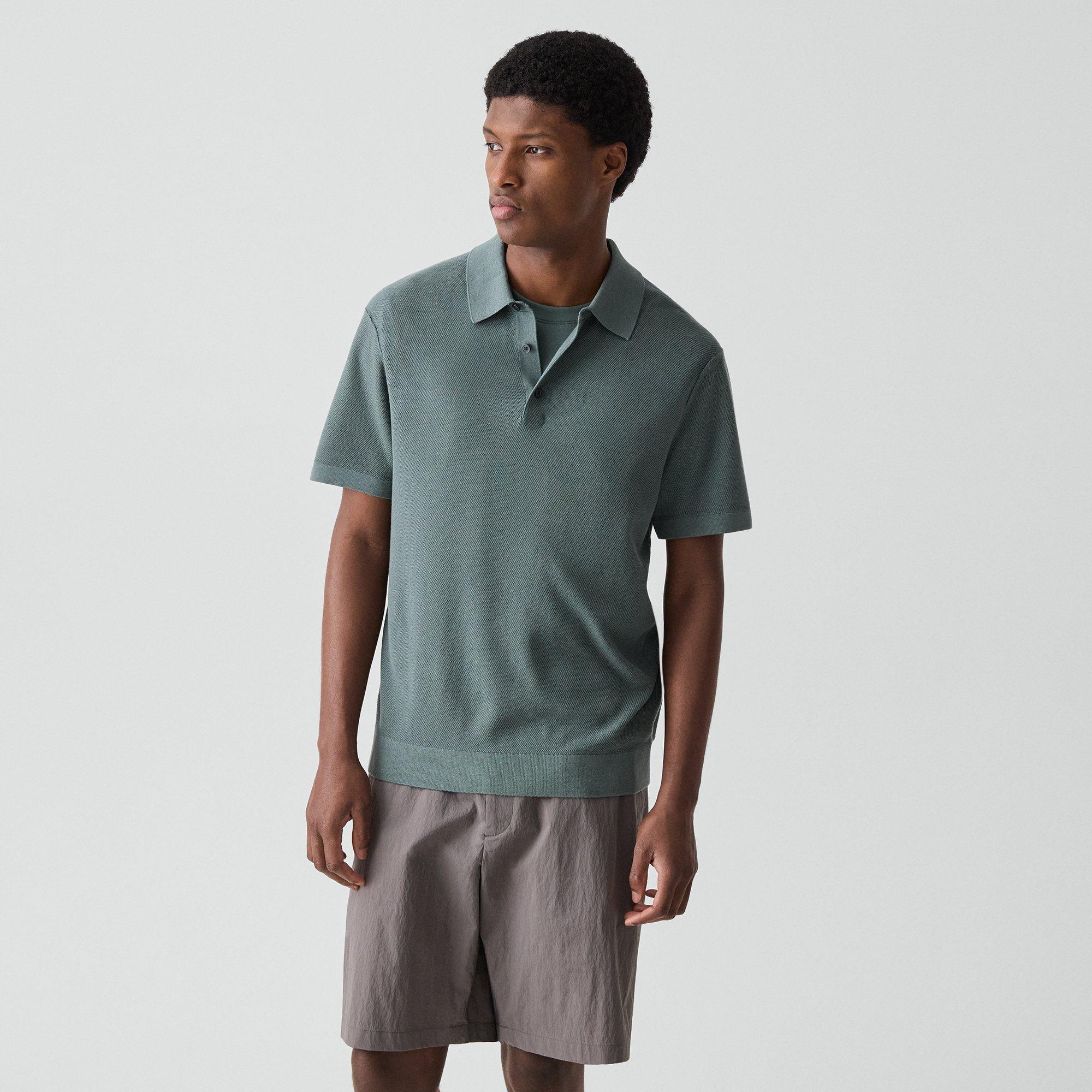 Polo Shirt in Silk-Cotton