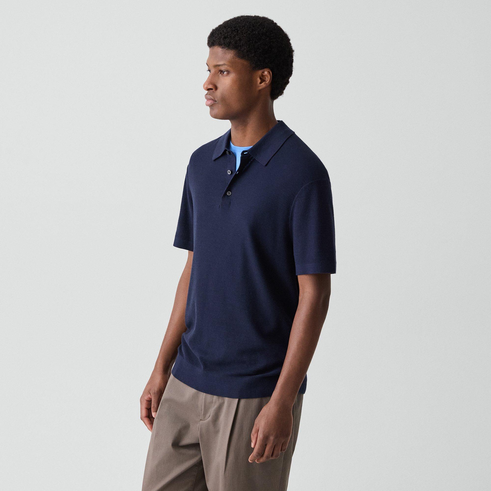 Polo Shirt in Silk-Cotton
