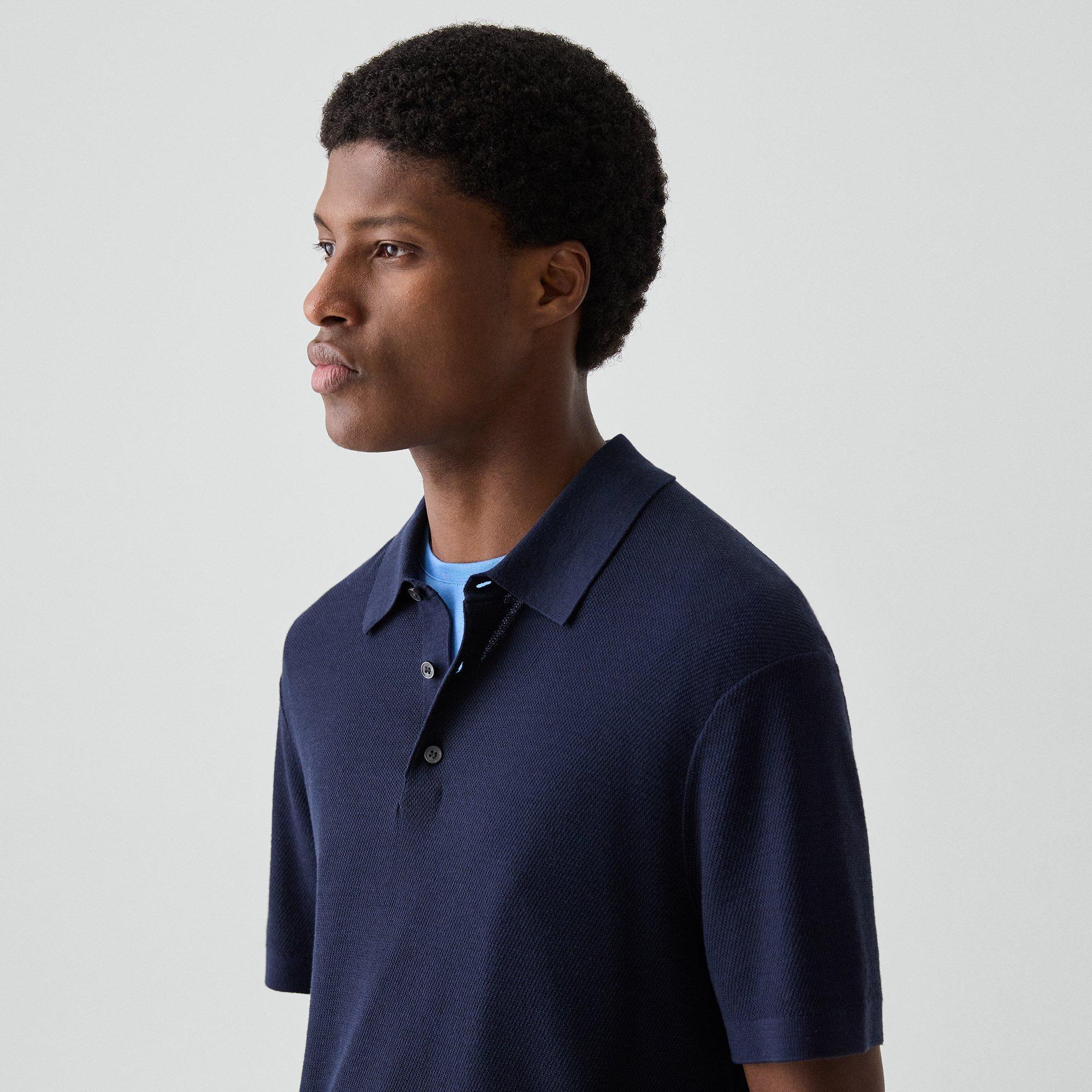 Polo Shirt in Silk-Cotton