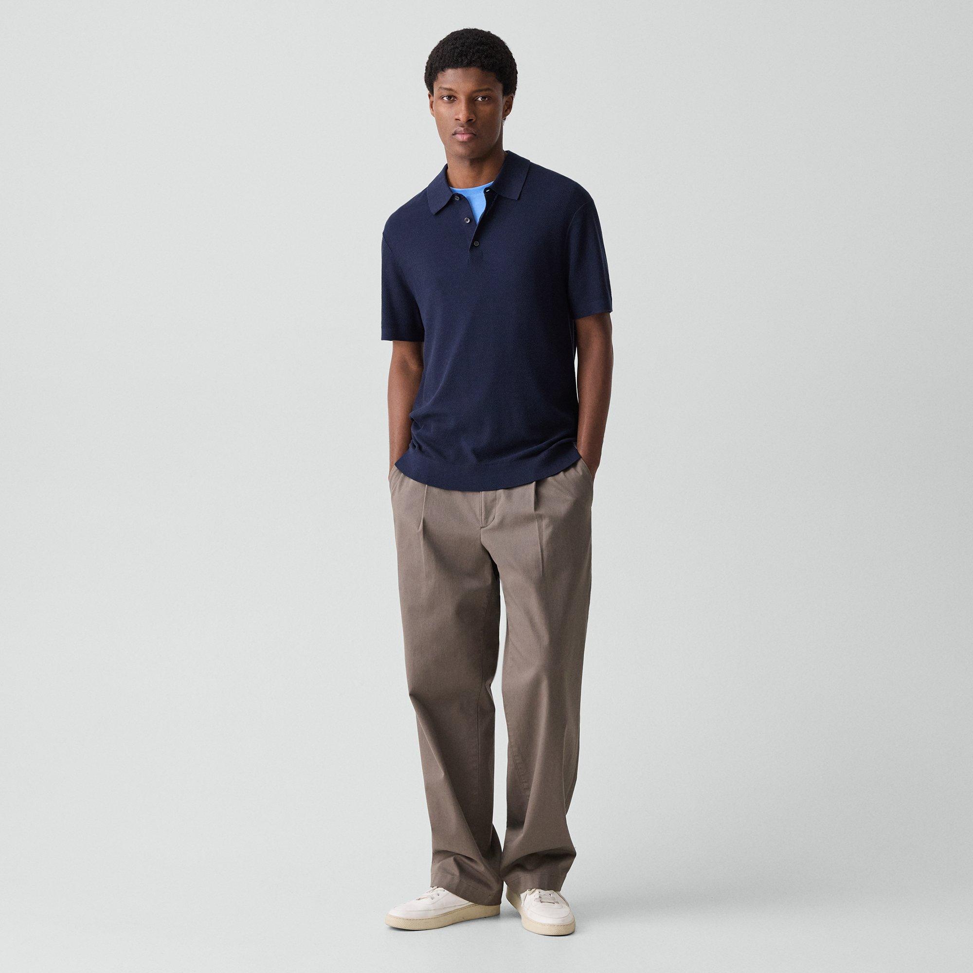 Polo Shirt in Silk-Cotton