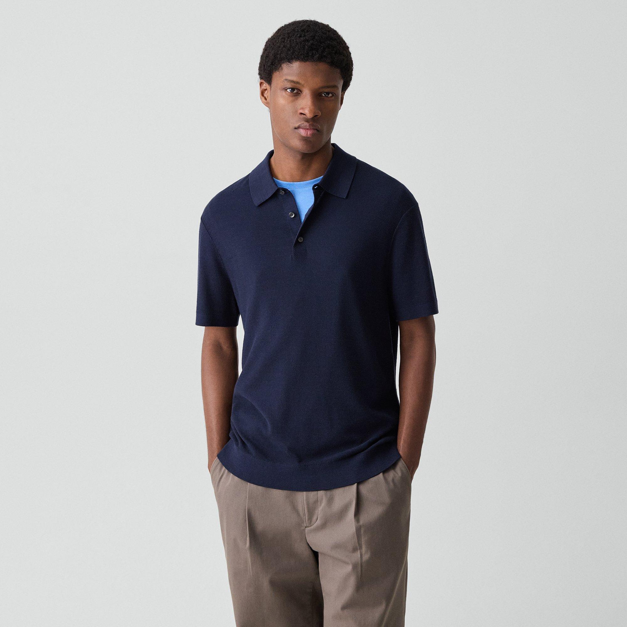 Polo Shirt in Silk-Cotton