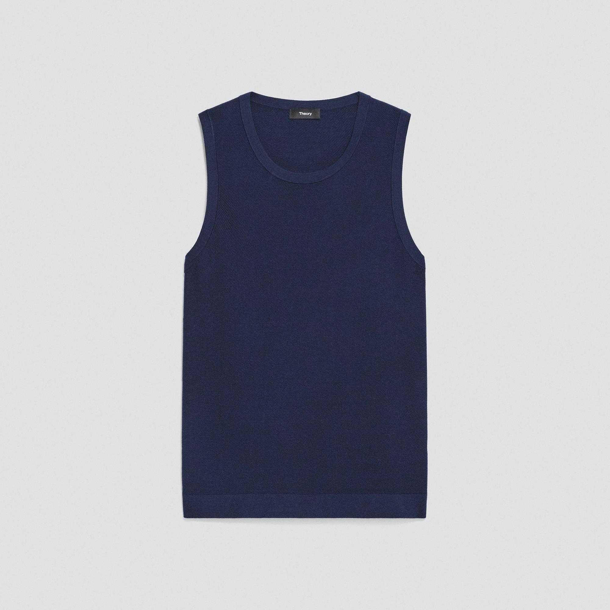 Textured Tank Top in Silk-Cotton