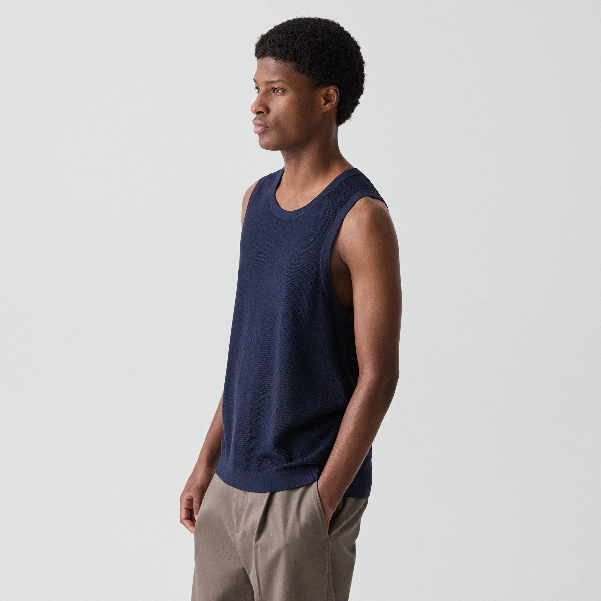 Textured Tank Top in Silk-Cotton