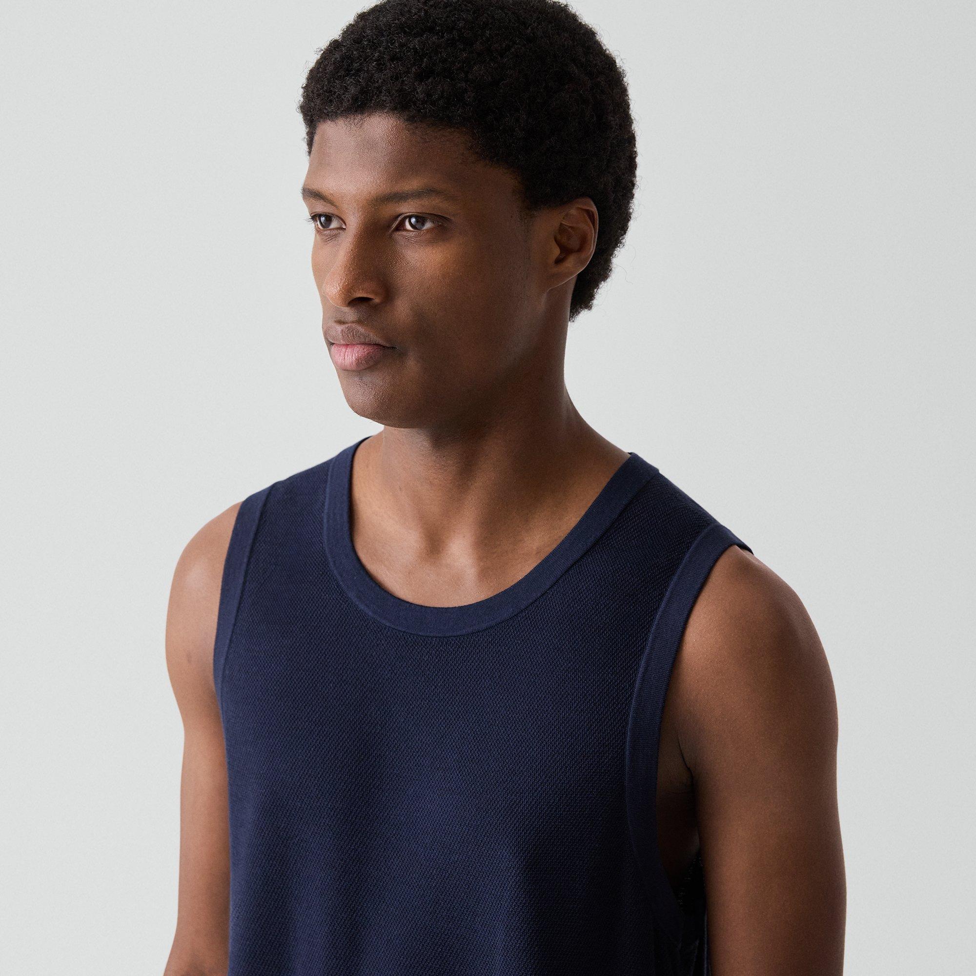 Textured Tank Top in Silk-Cotton
