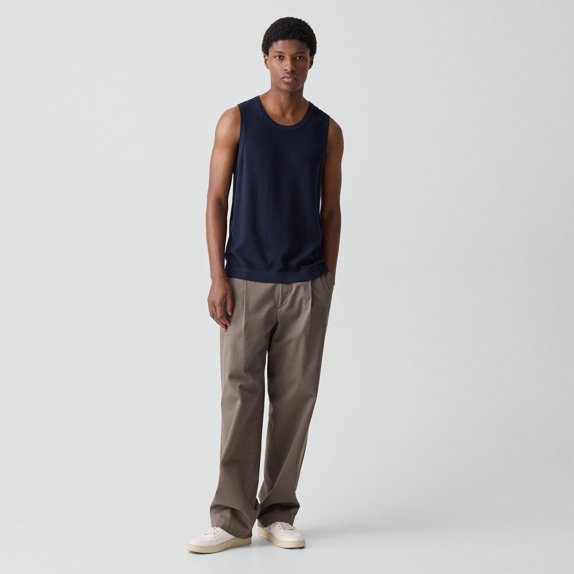 Textured Tank Top in Silk-Cotton