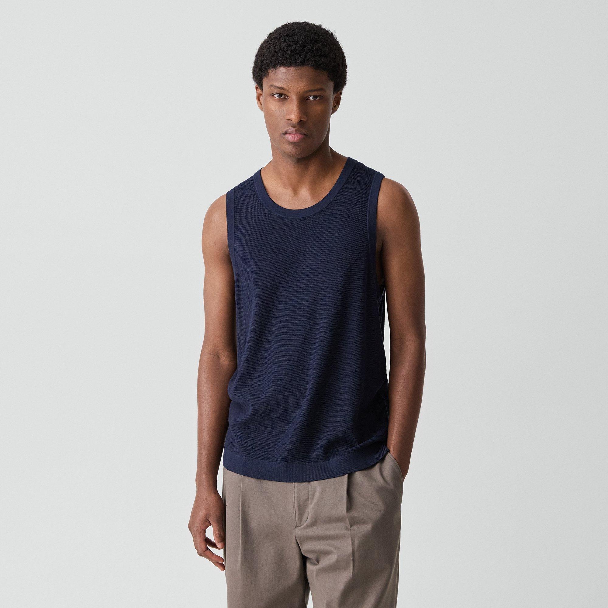 Textured Tank Top in Silk-Cotton