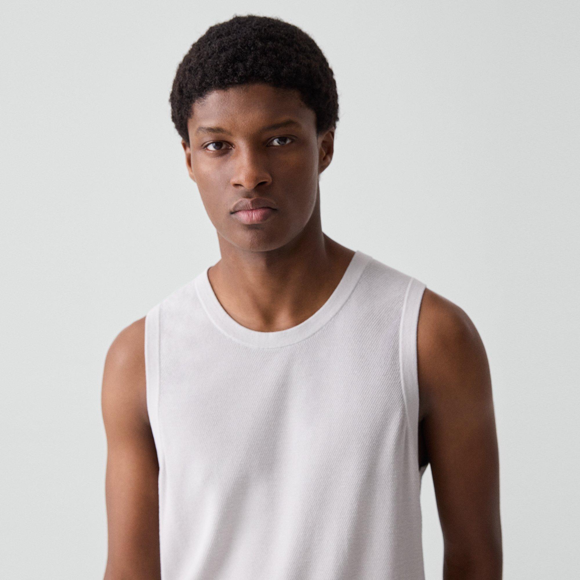 Textured Tank Top in Silk-Cotton